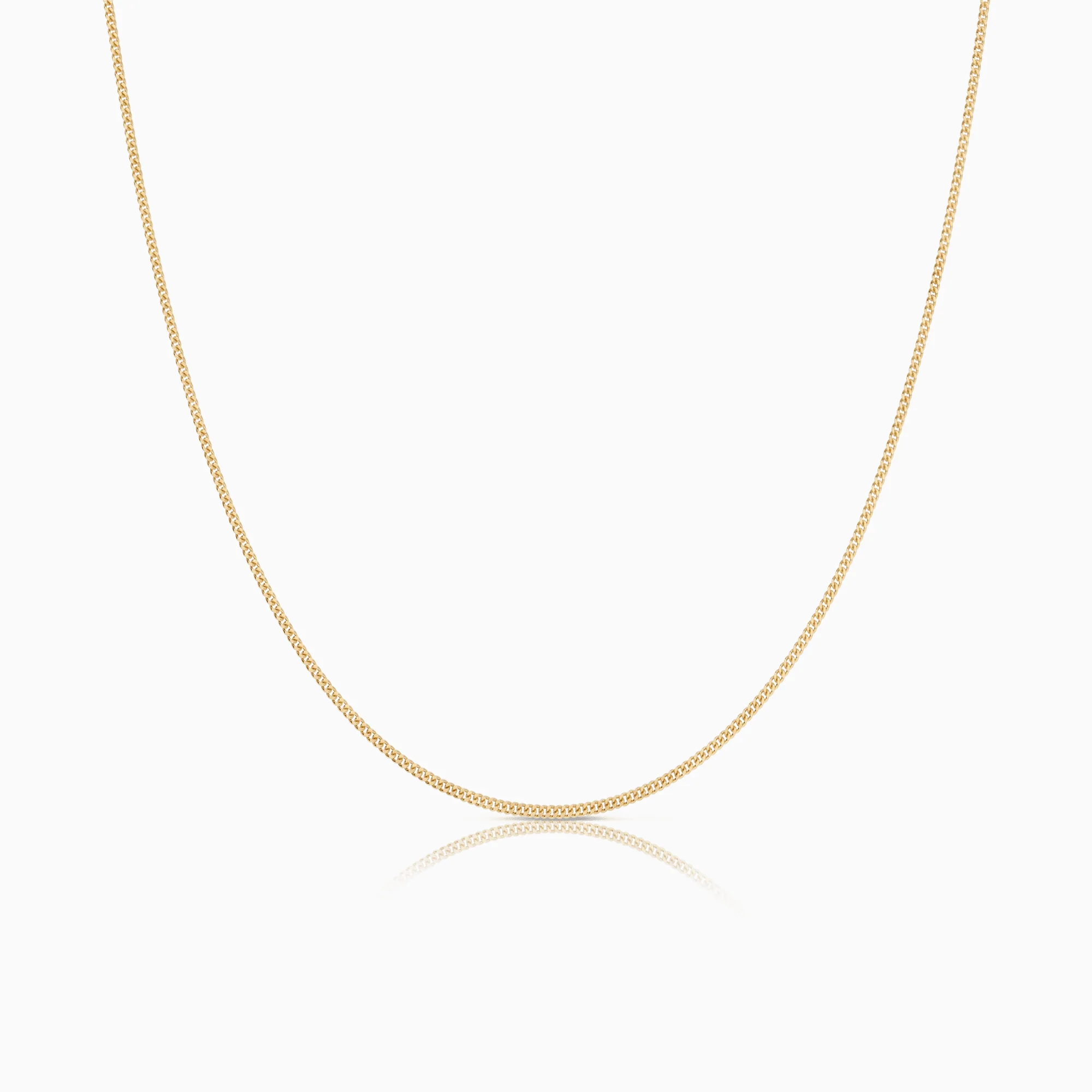Curb chain 45cm 18K gold