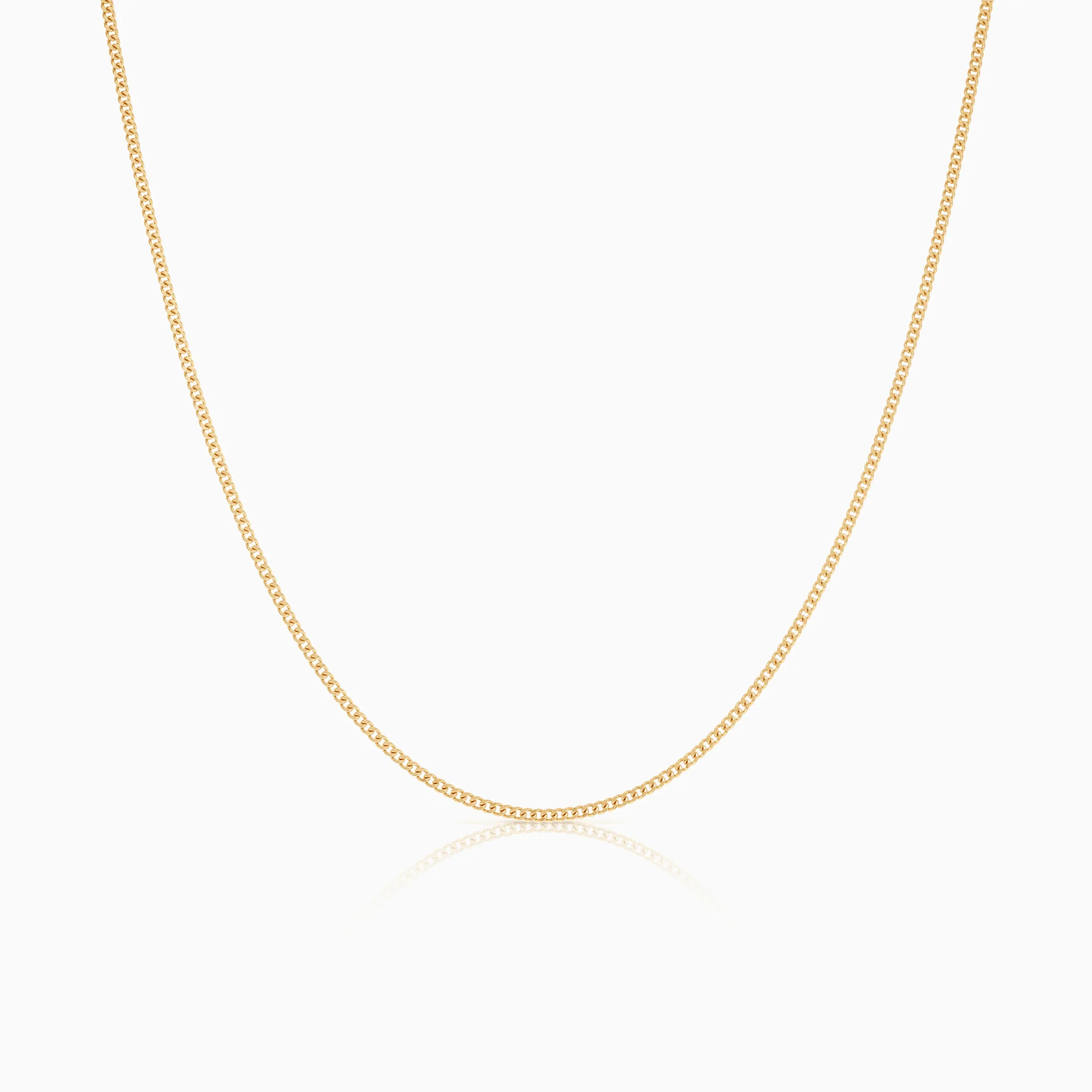 Curb chain 45cm 18K gold