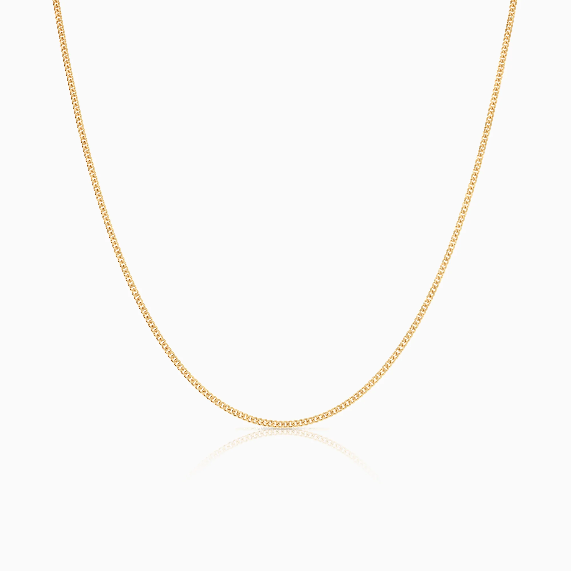 Curb chain 45cm 18K gold