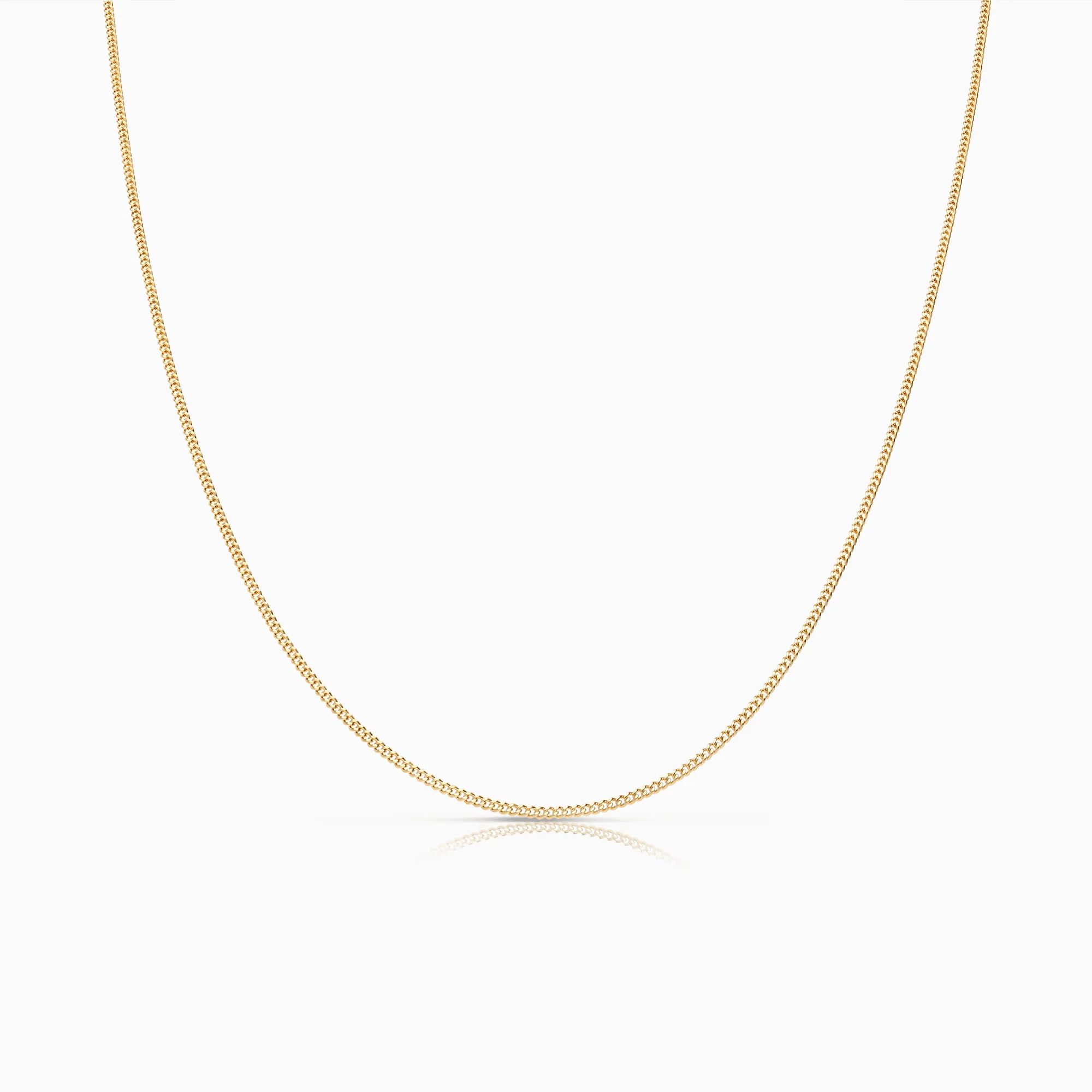 Curb chain 45cm 18K gold