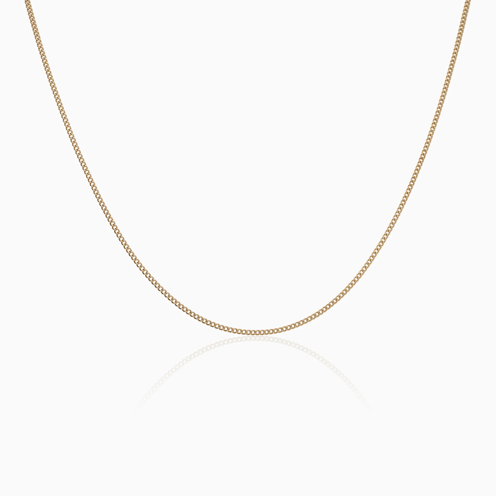 Curb chain 45cm 18K gold