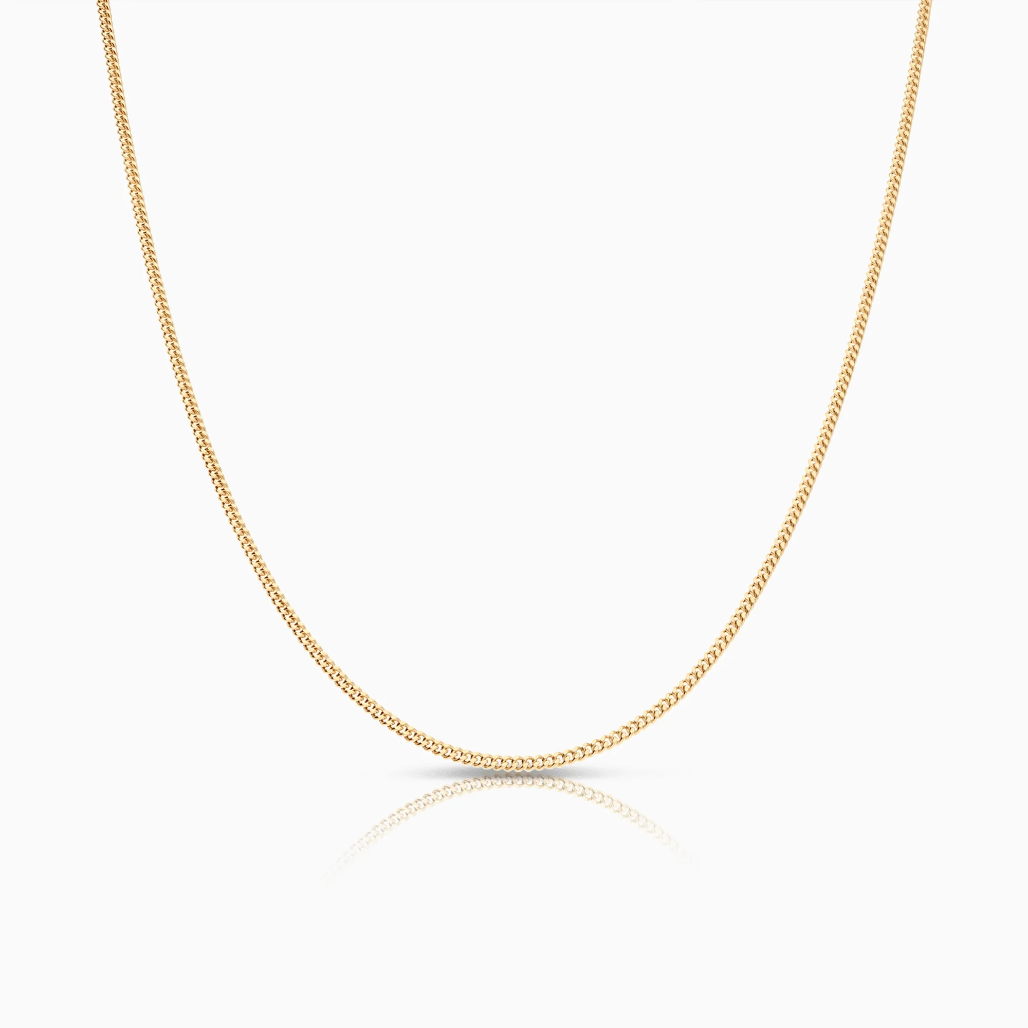 Curb chain 45cm 18K gold