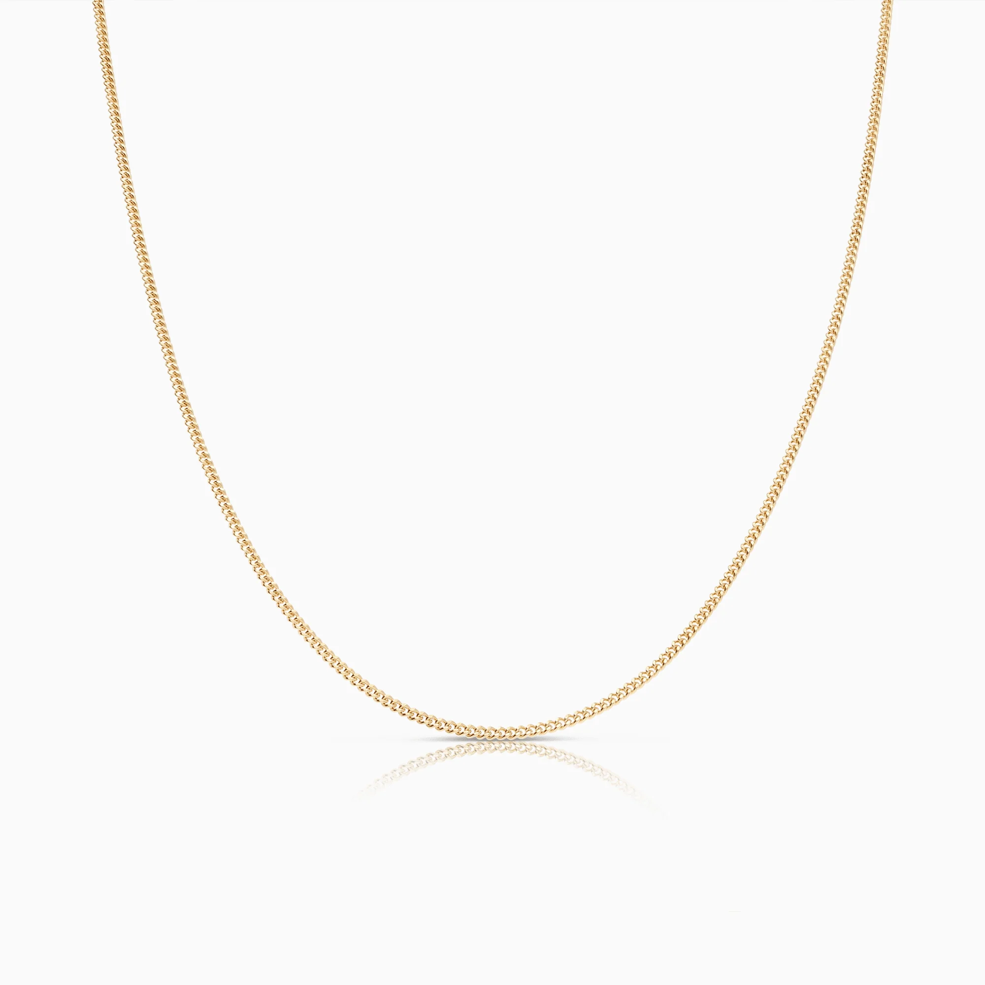 Curb chain 45cm 18K gold