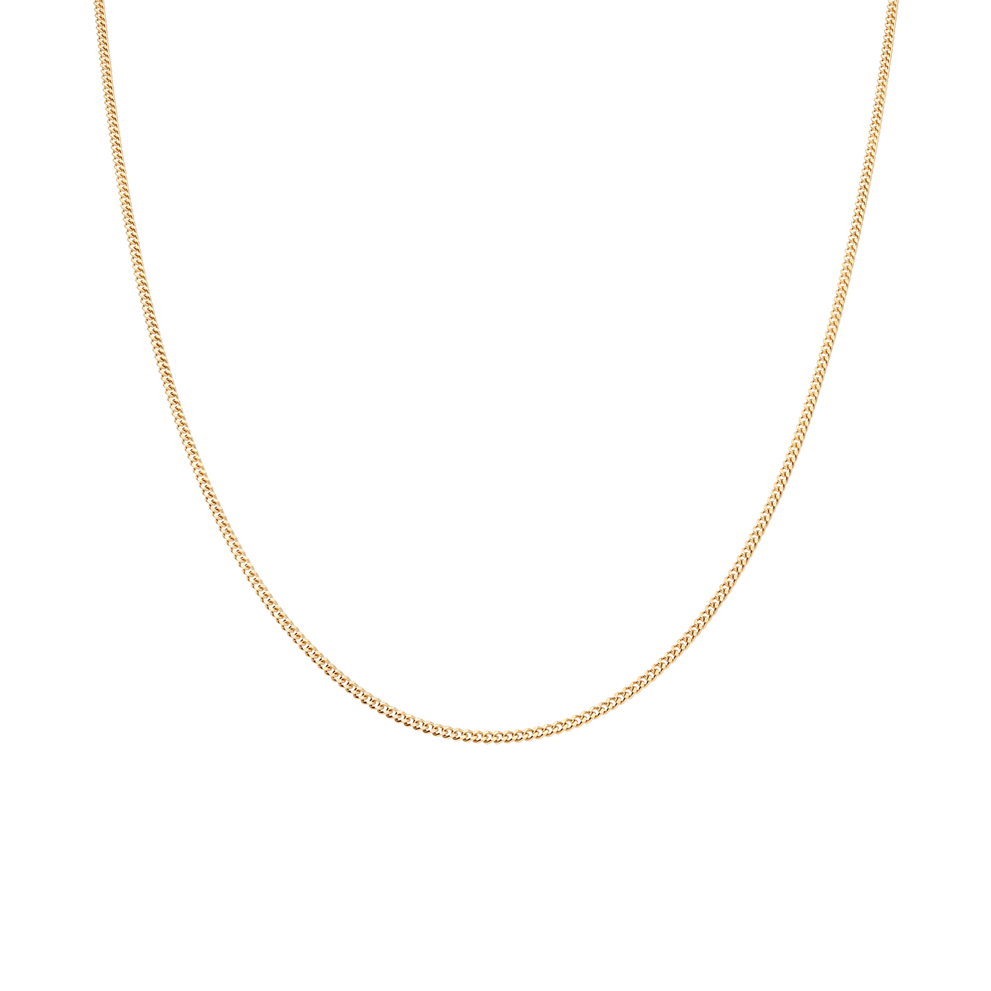 Curb chain 46cm 18K gold - Image 2