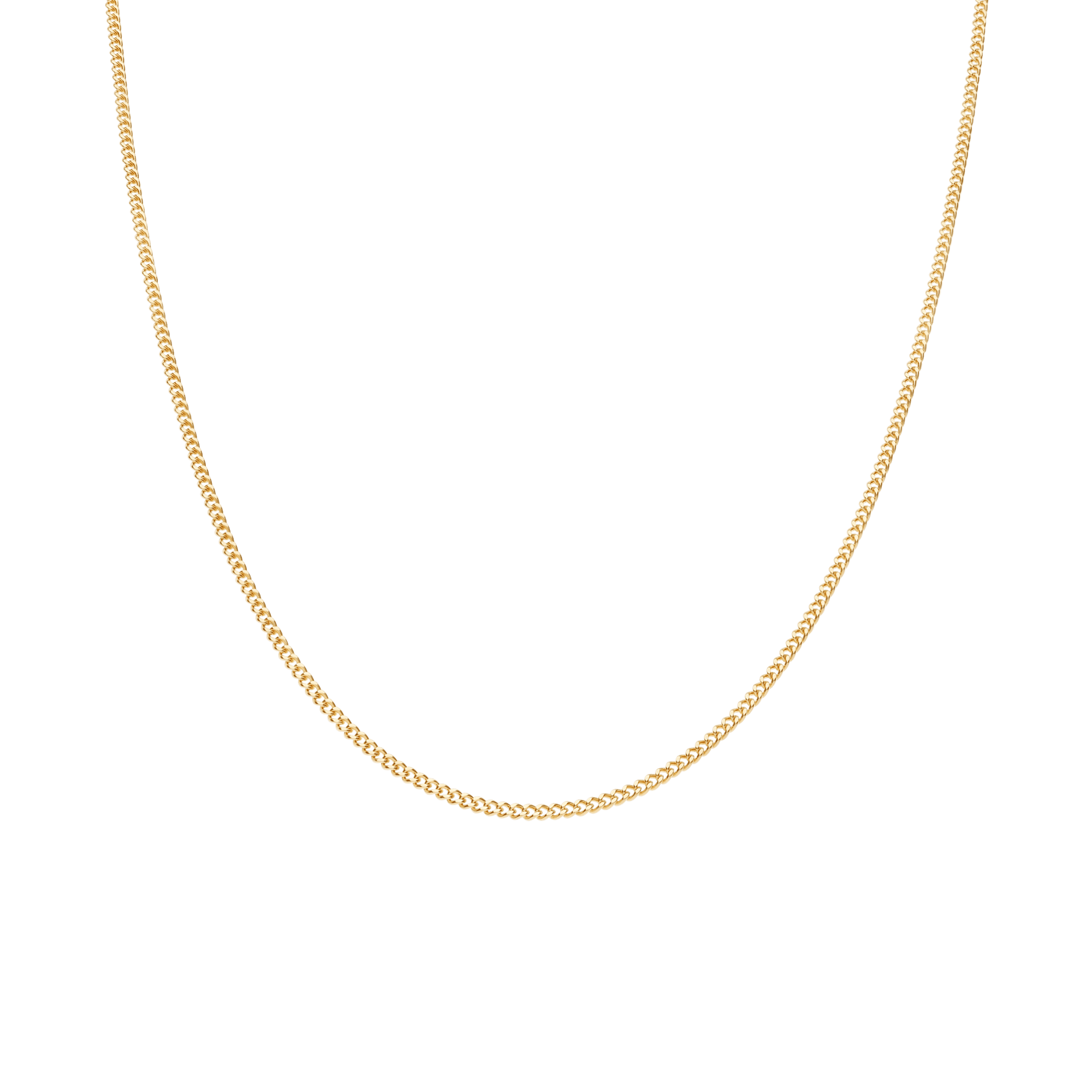 Curb chain 50cm 18K gold - Image 2