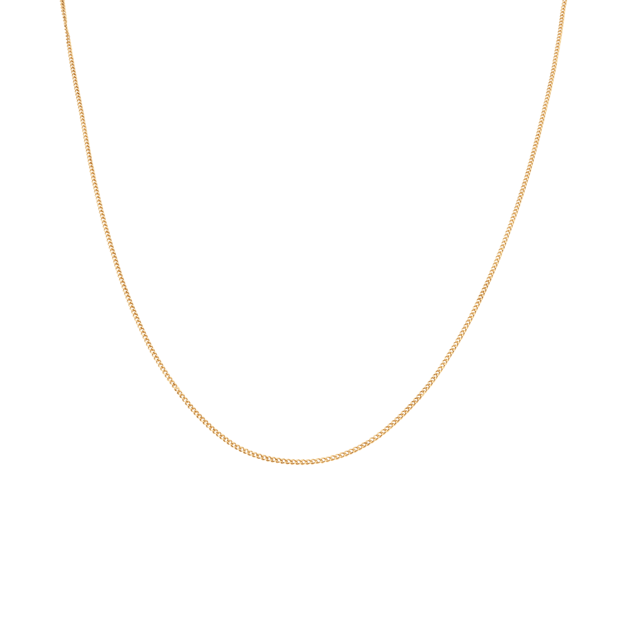Curb chain 50cm 18K gold - Image 2
