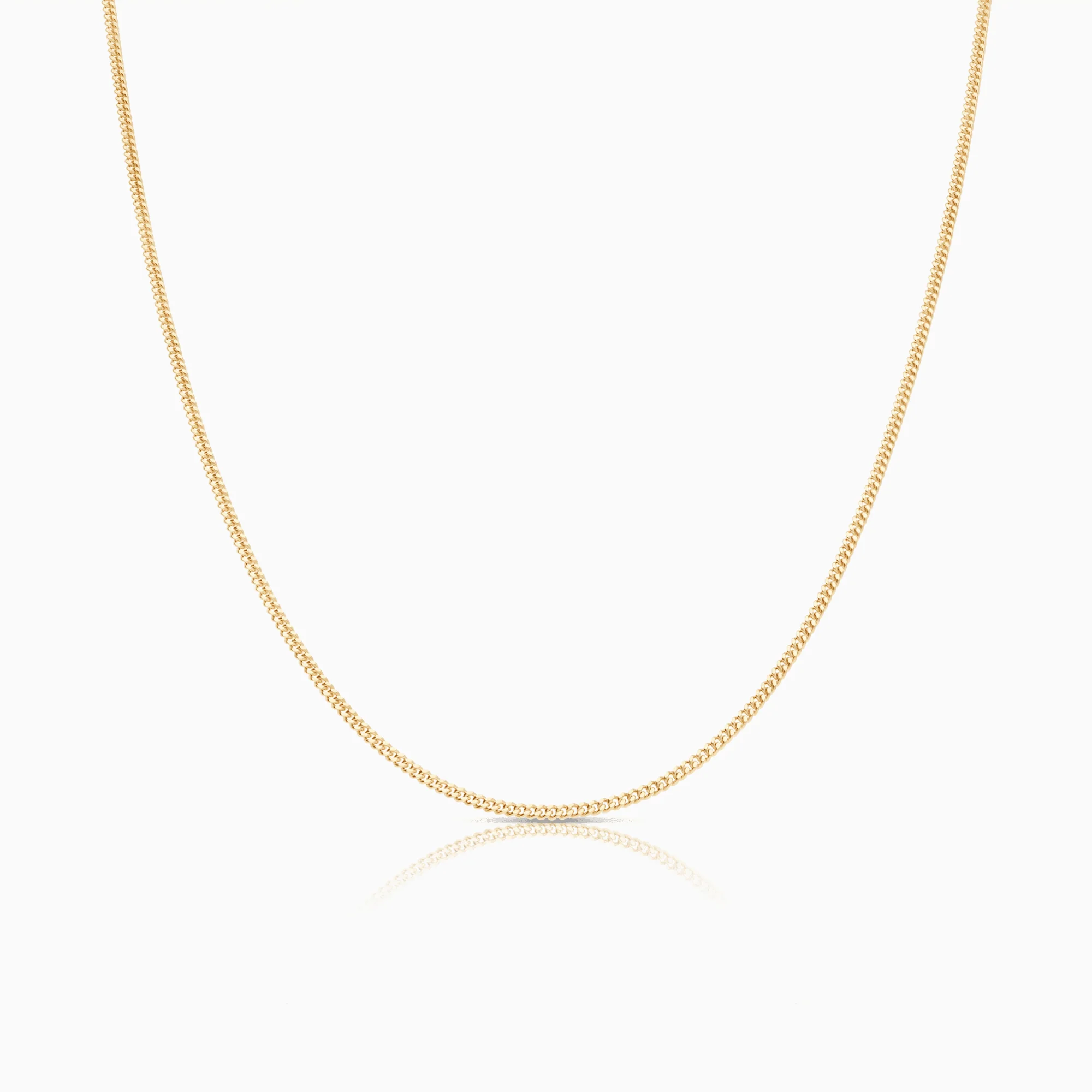 Curb chain 50cm 18K gold