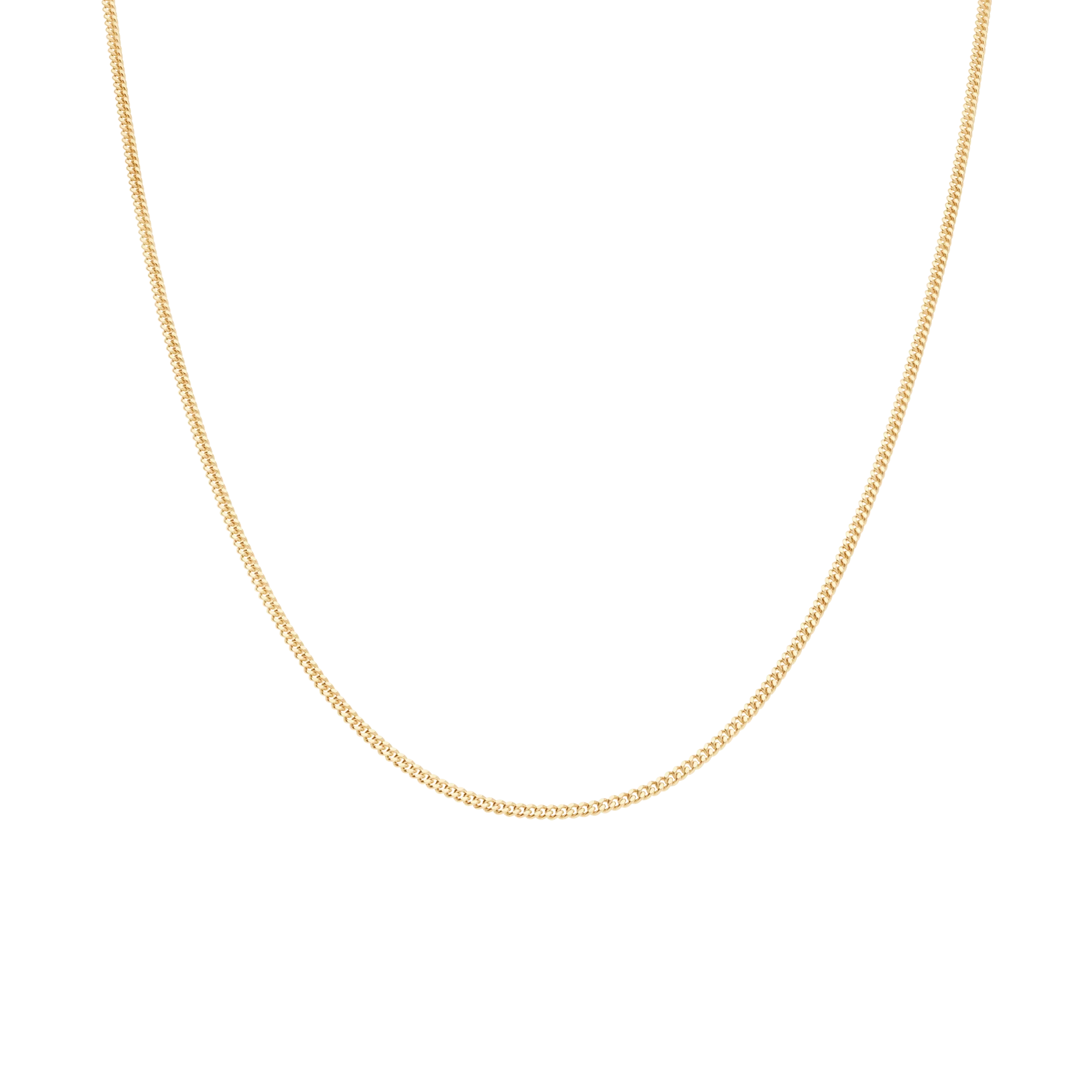 Curb chain 50cm 18K gold - Image 2