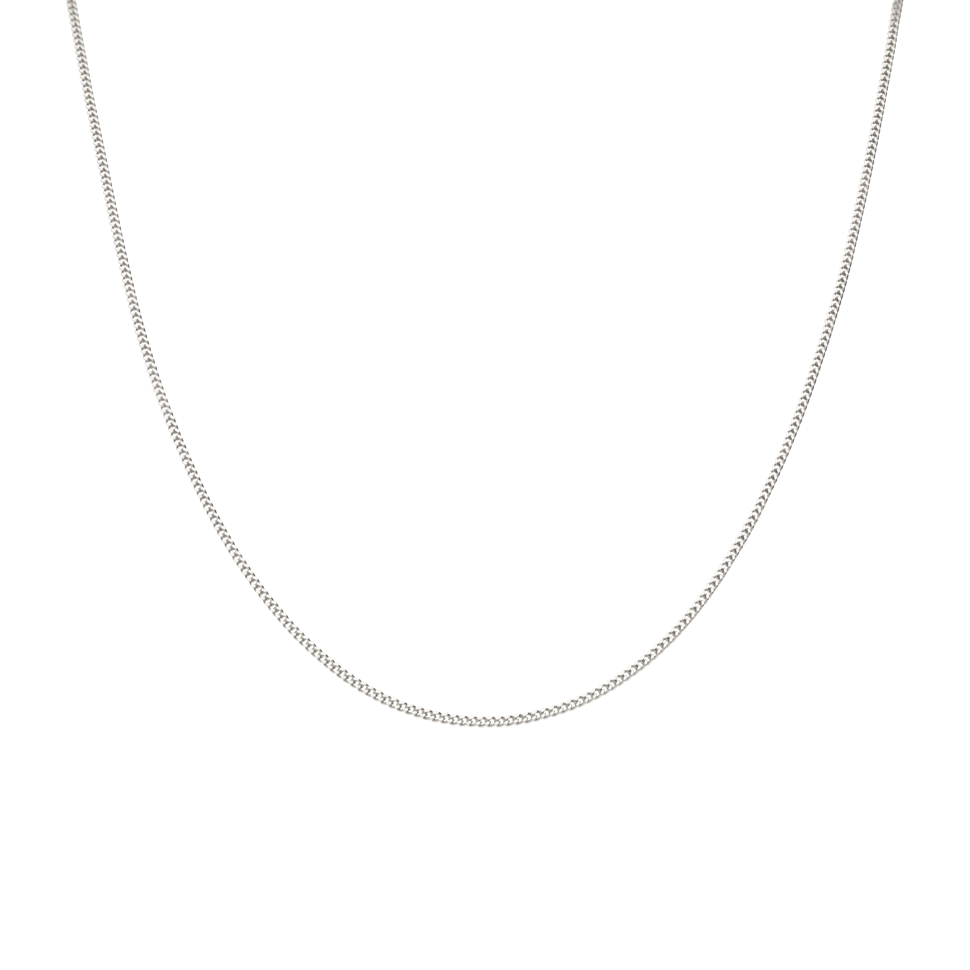 Curb chain 38.5cm 18K white gold