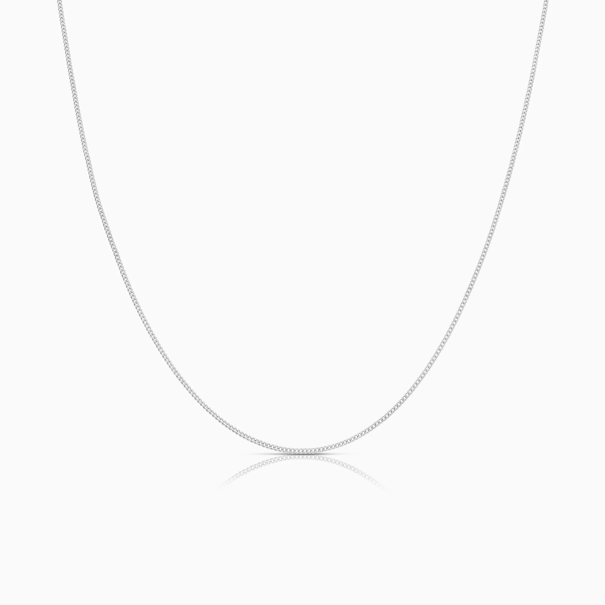 Curb chain 41cm 18K white gold