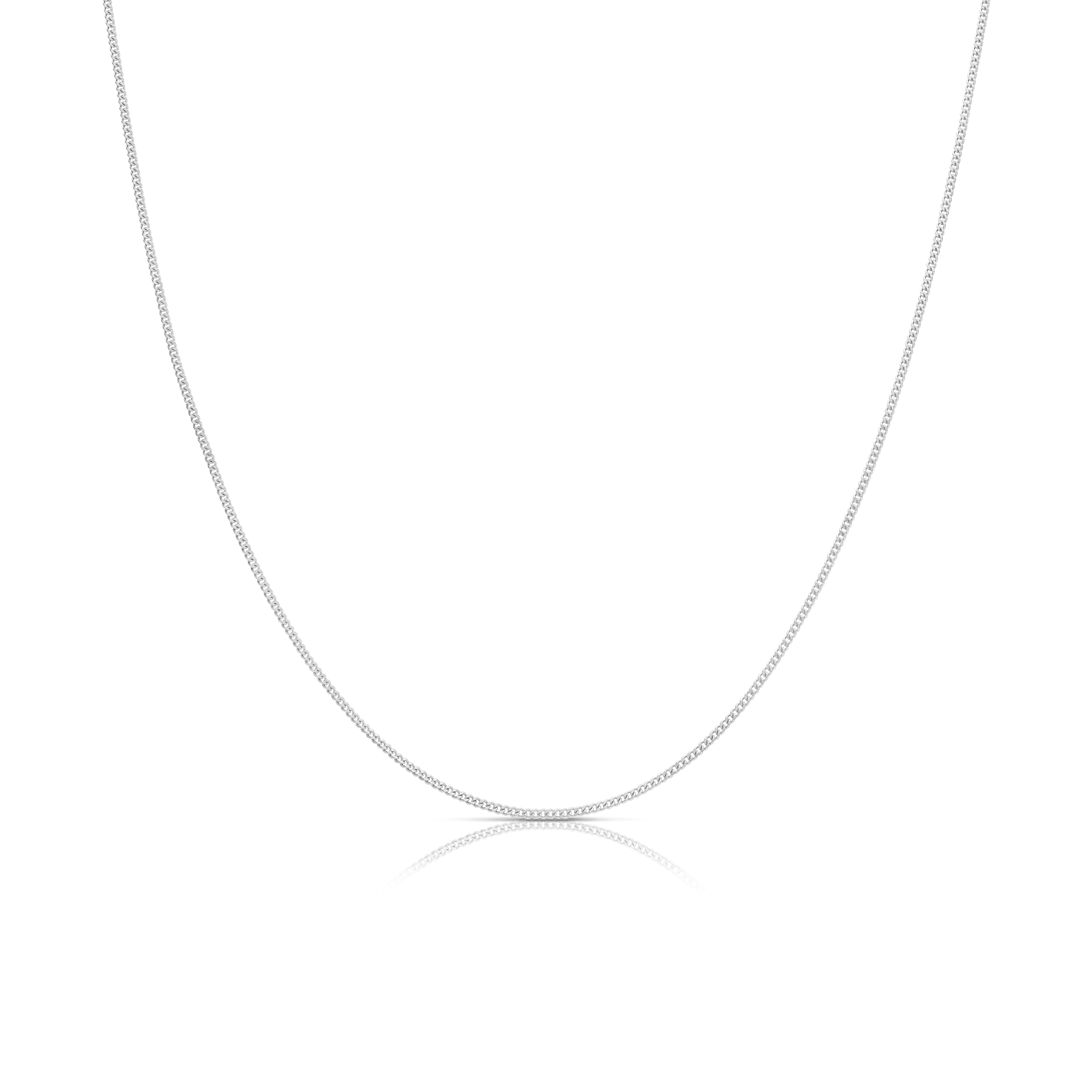 Curb chain 41cm 18K white gold - Image 2