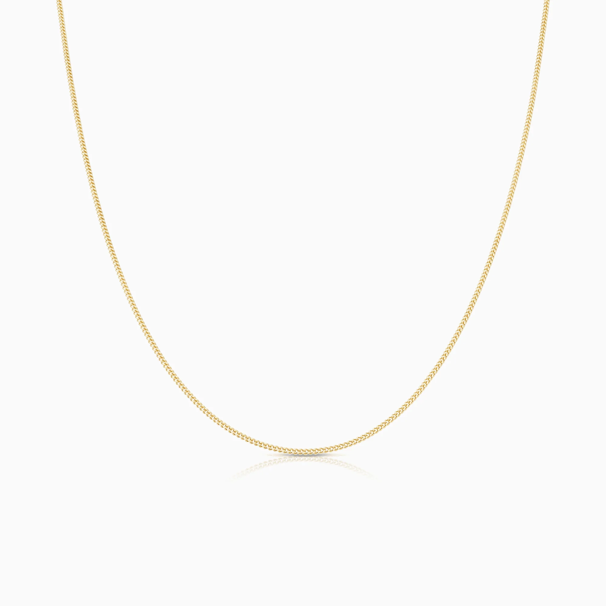 Curb Chain 42cm 18K Gold