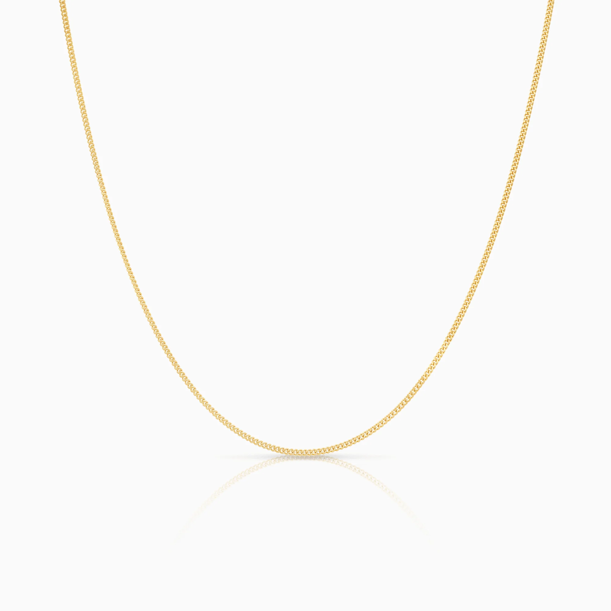 Curb Chain 42cm 18K Gold
