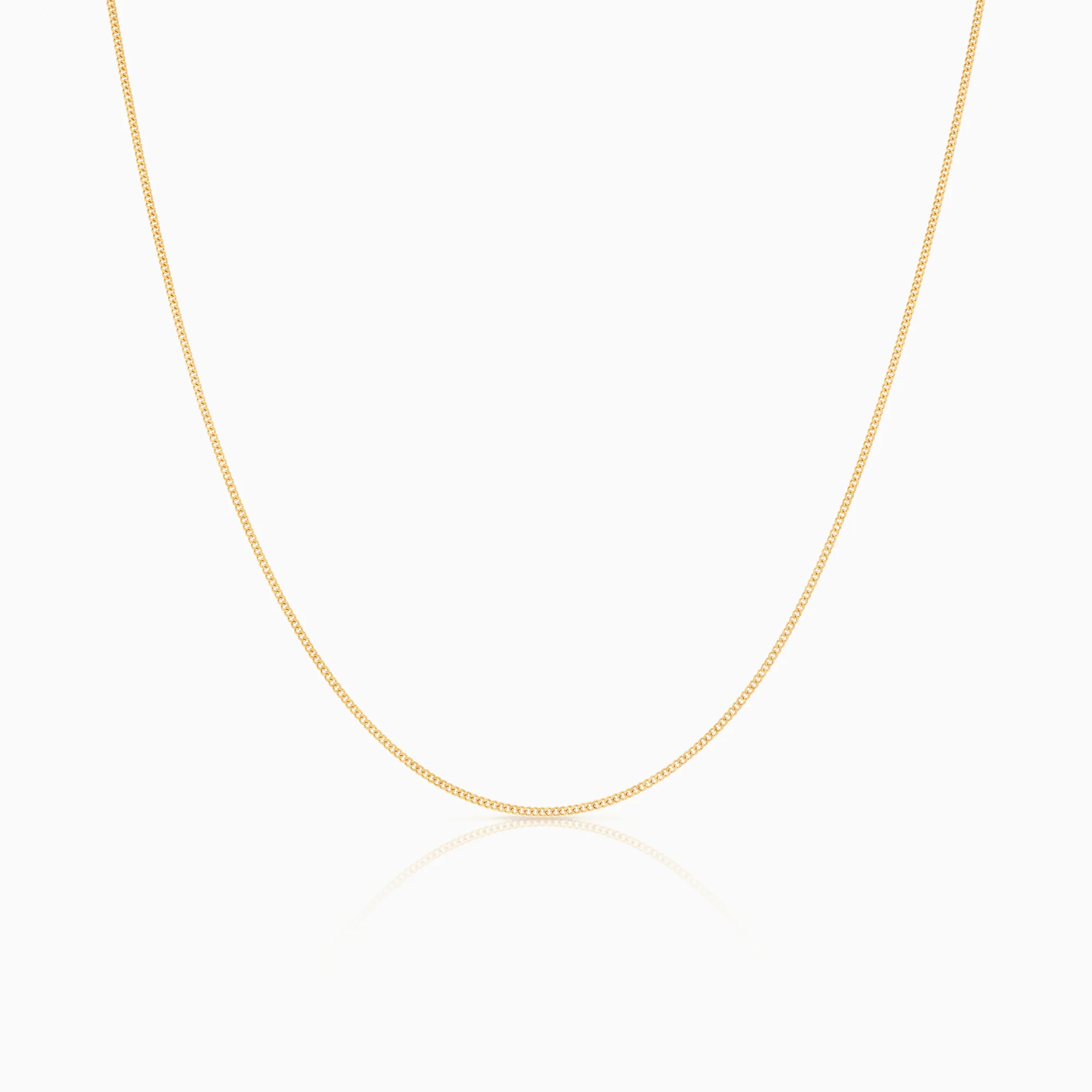 Curb Chain 42cm 18K Gold