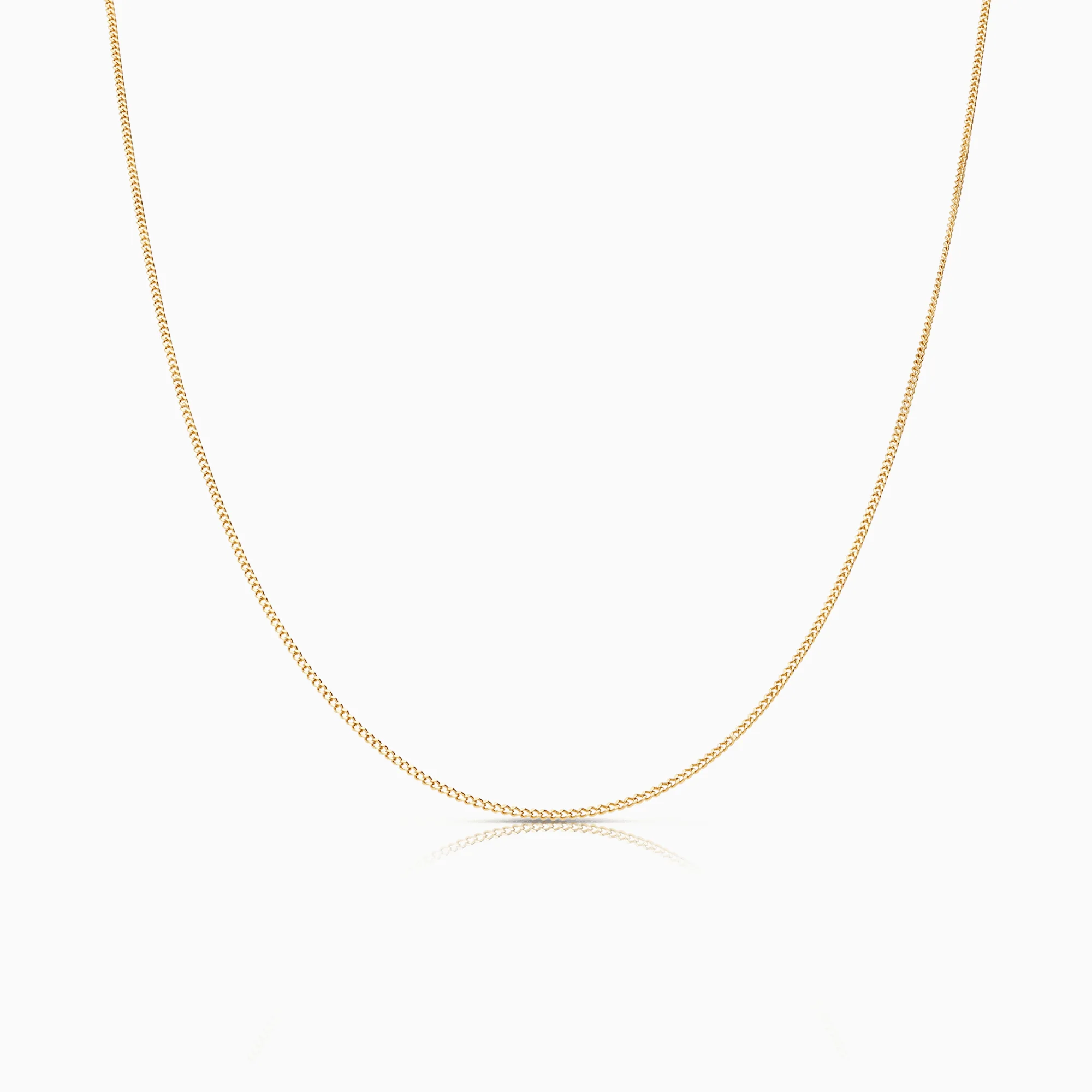 Curb Chain 42cm 18K Gold