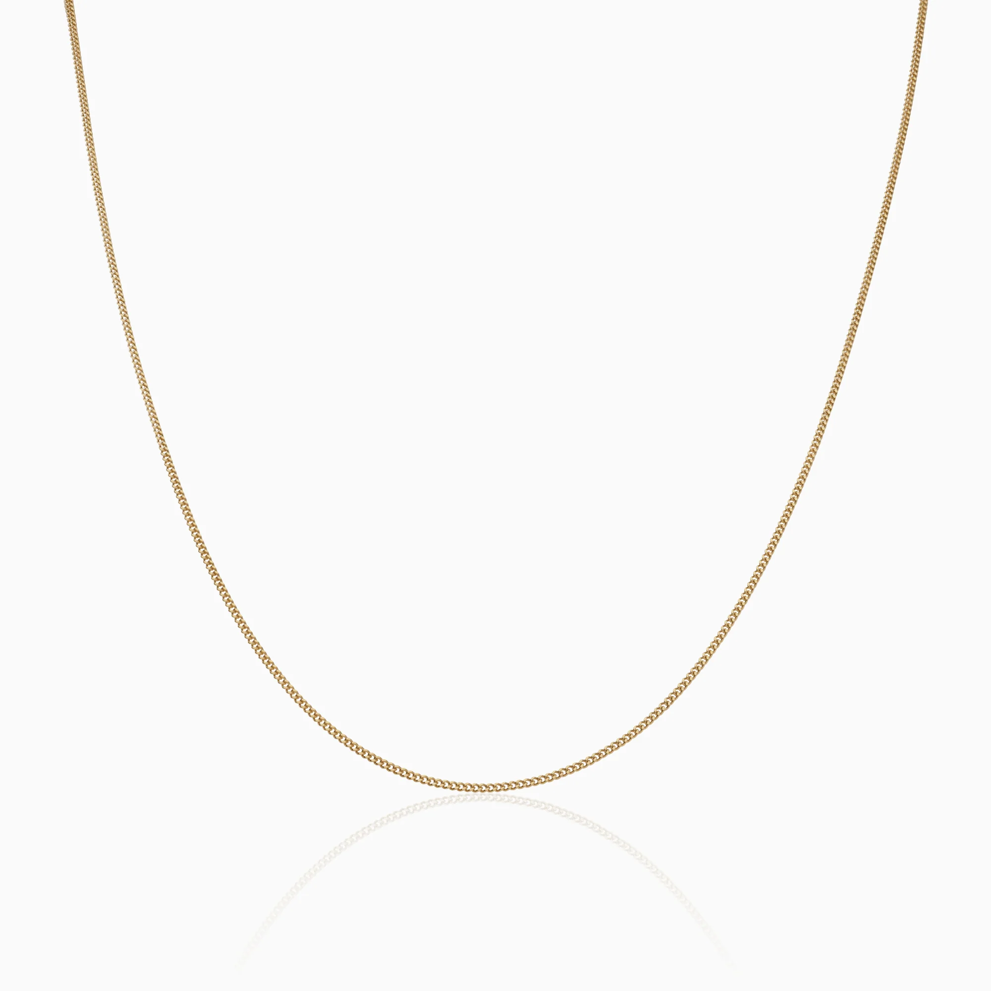 Curb Chain 42cm 18K Gold