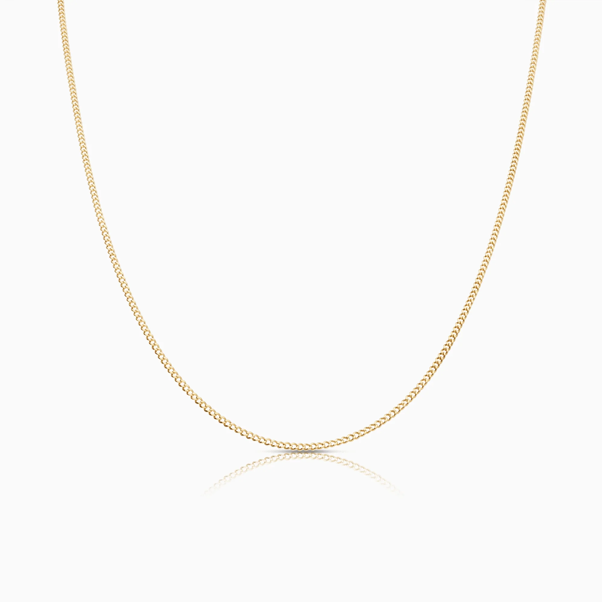 Curb Chain 42cm 18K Gold