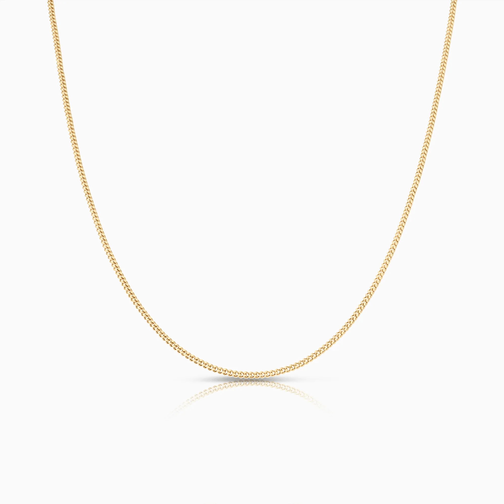Curb Chain 42cm 18K Gold