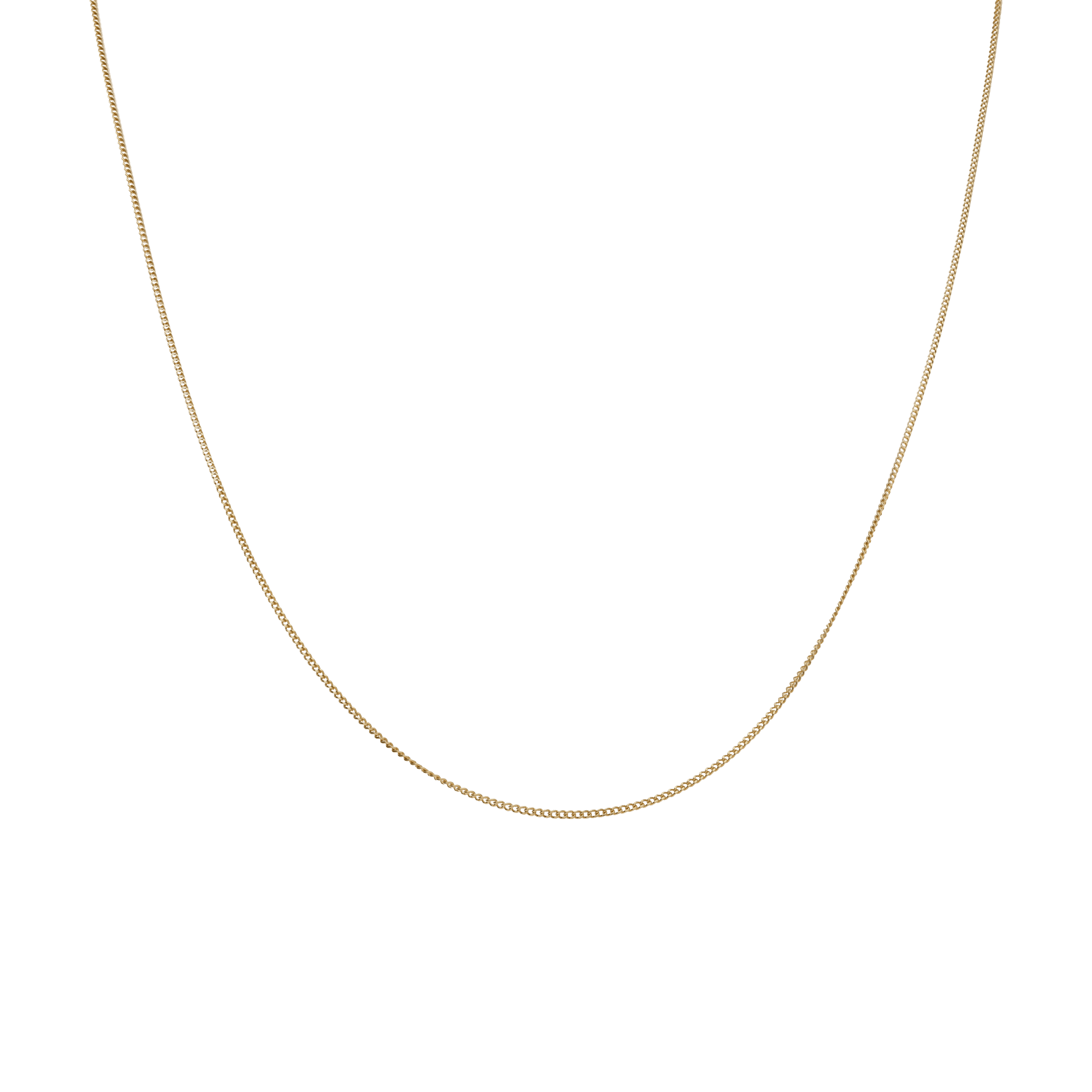 Curb chain 45cm 18K gold