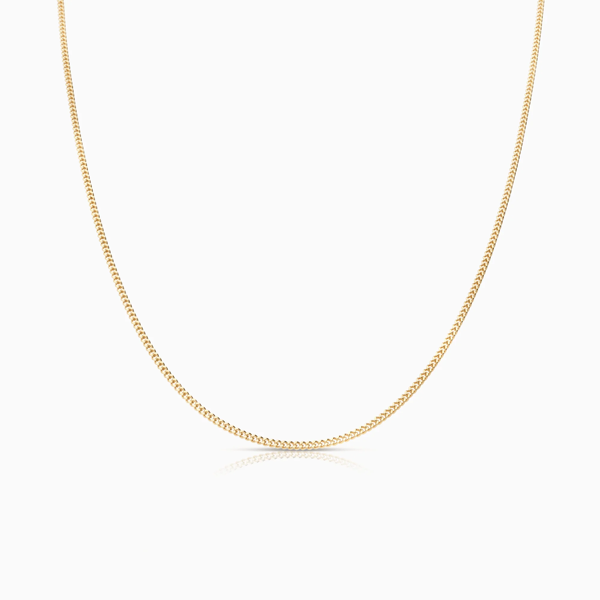 Curb Chain 46cm 18K Gold