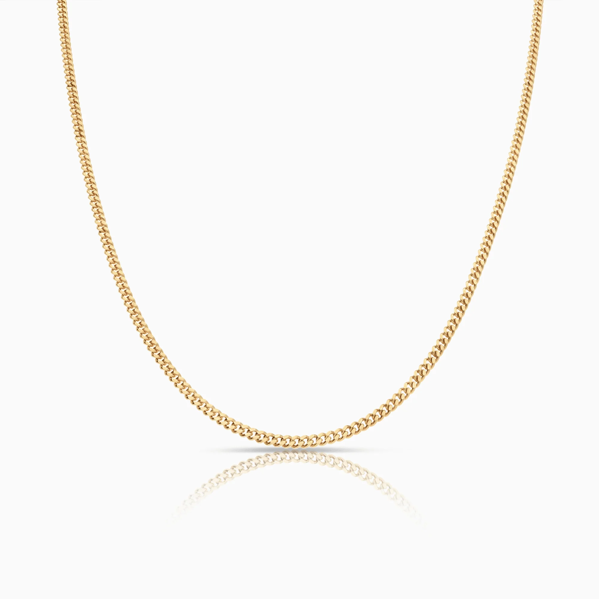 Curb Chain 46cm 18K Gold