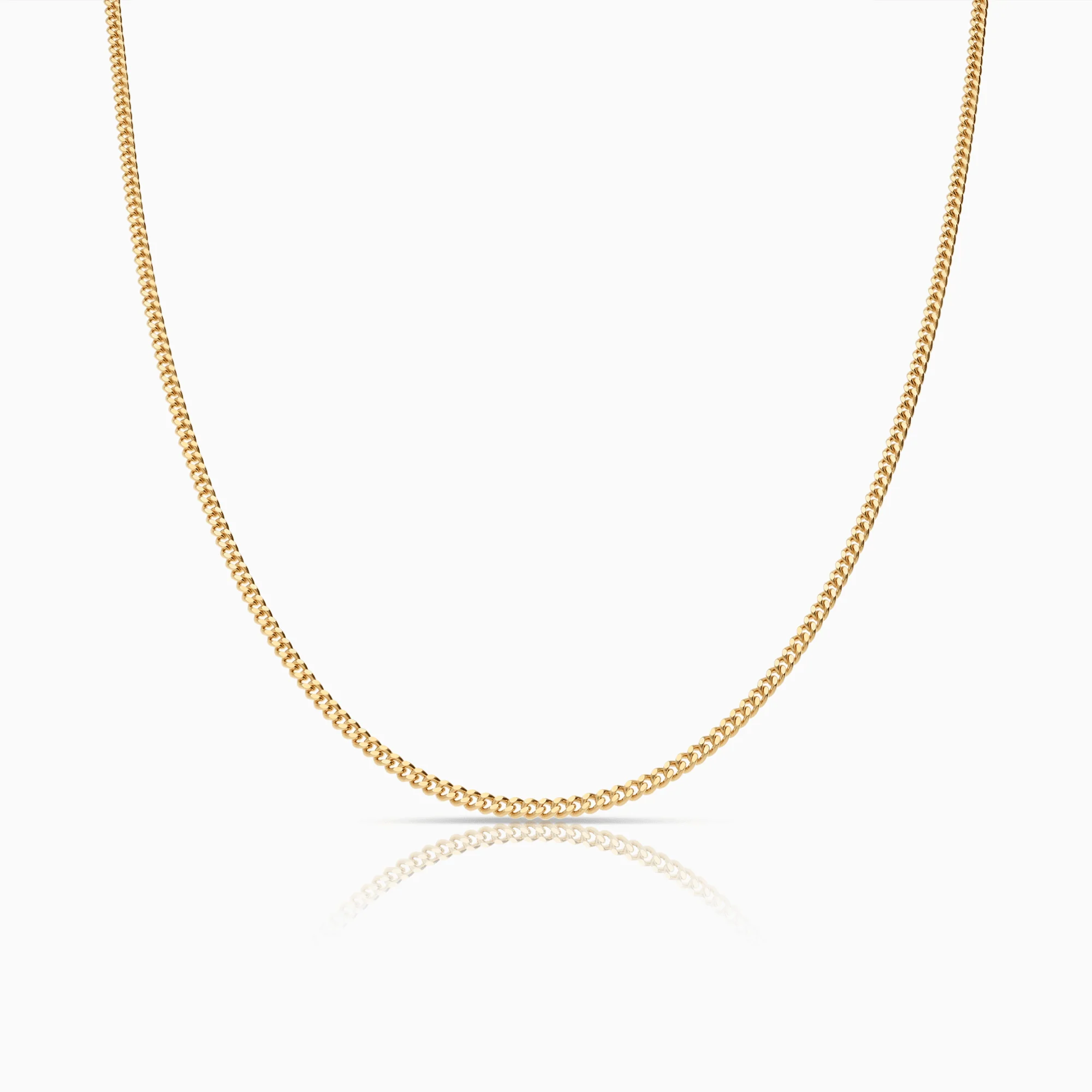 Curb Chain 46cm 18K Gold