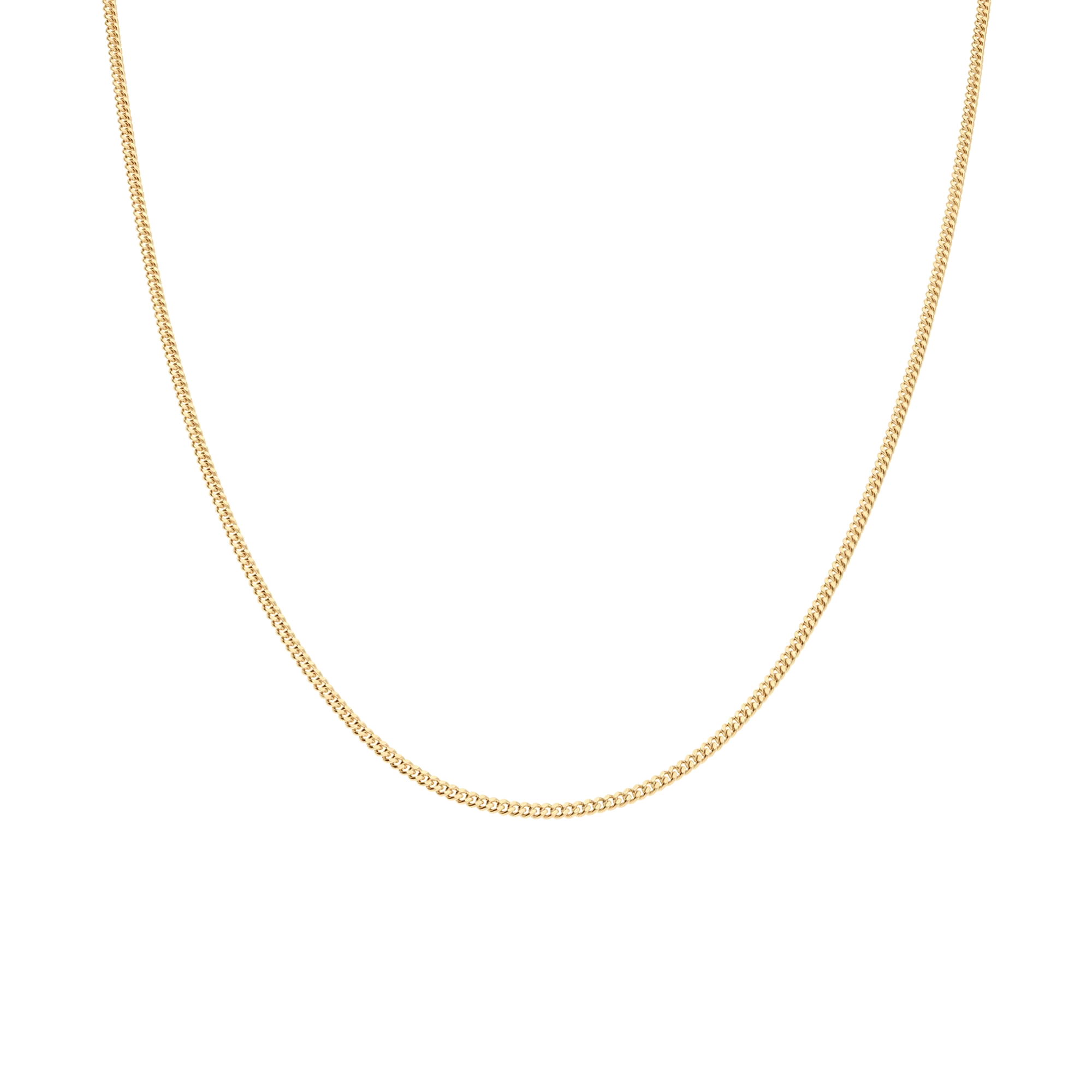 Curb chain 50cm 18K gold - Image 2
