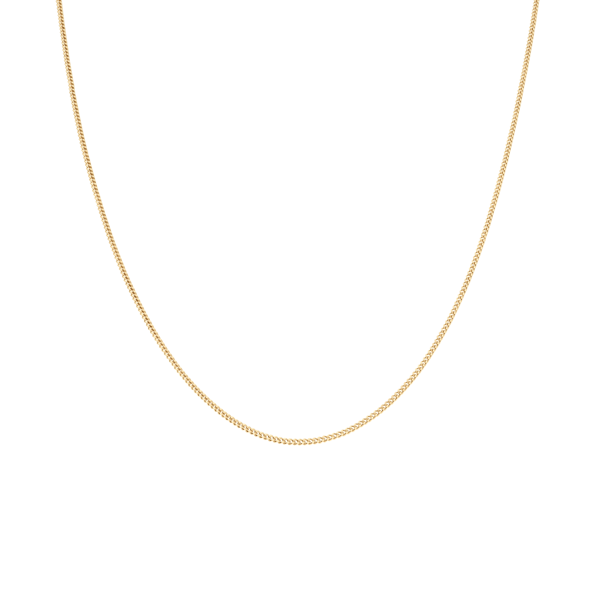 Curb chain 50cm 18K gold - Image 2