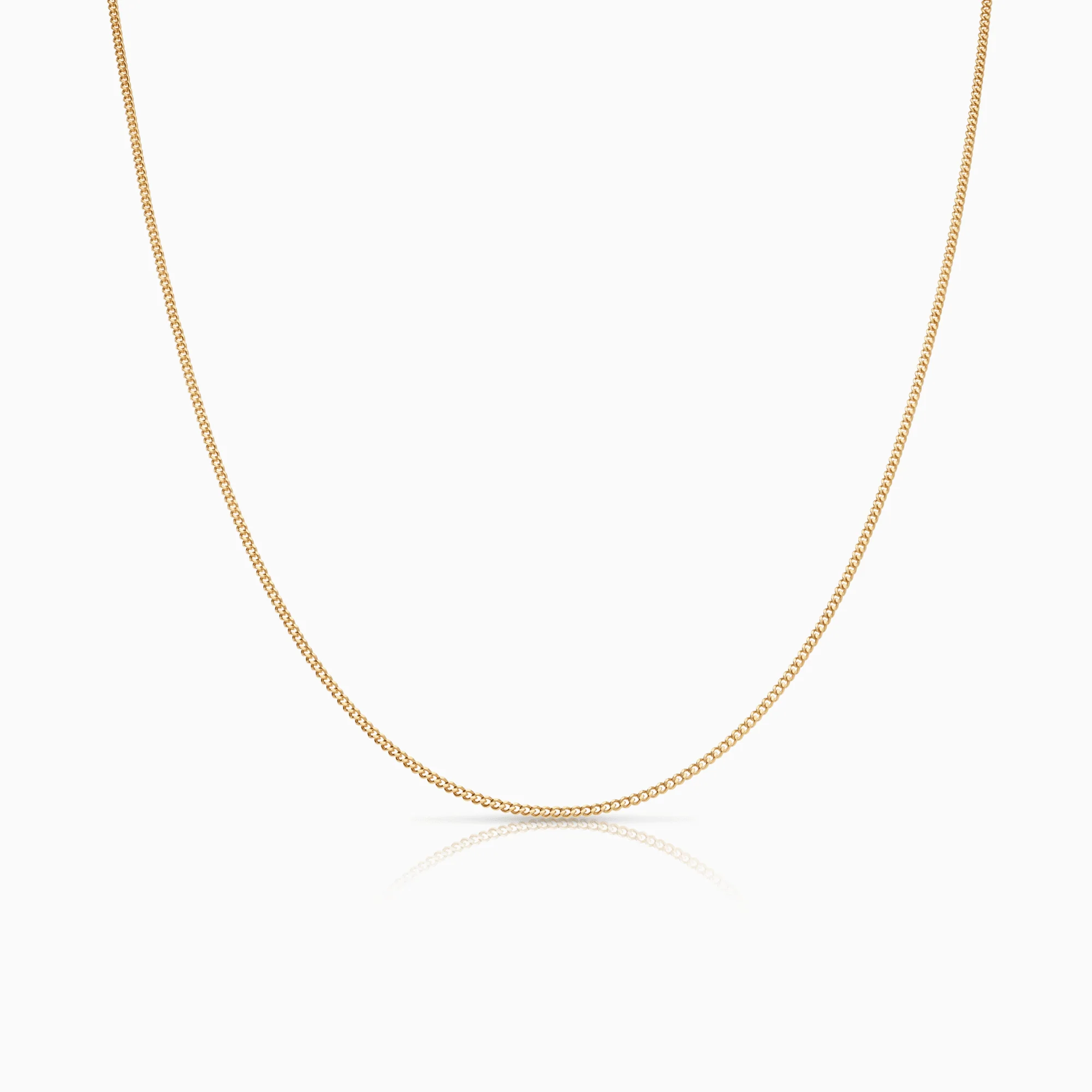 Curb Chain 60cm 18K Gold