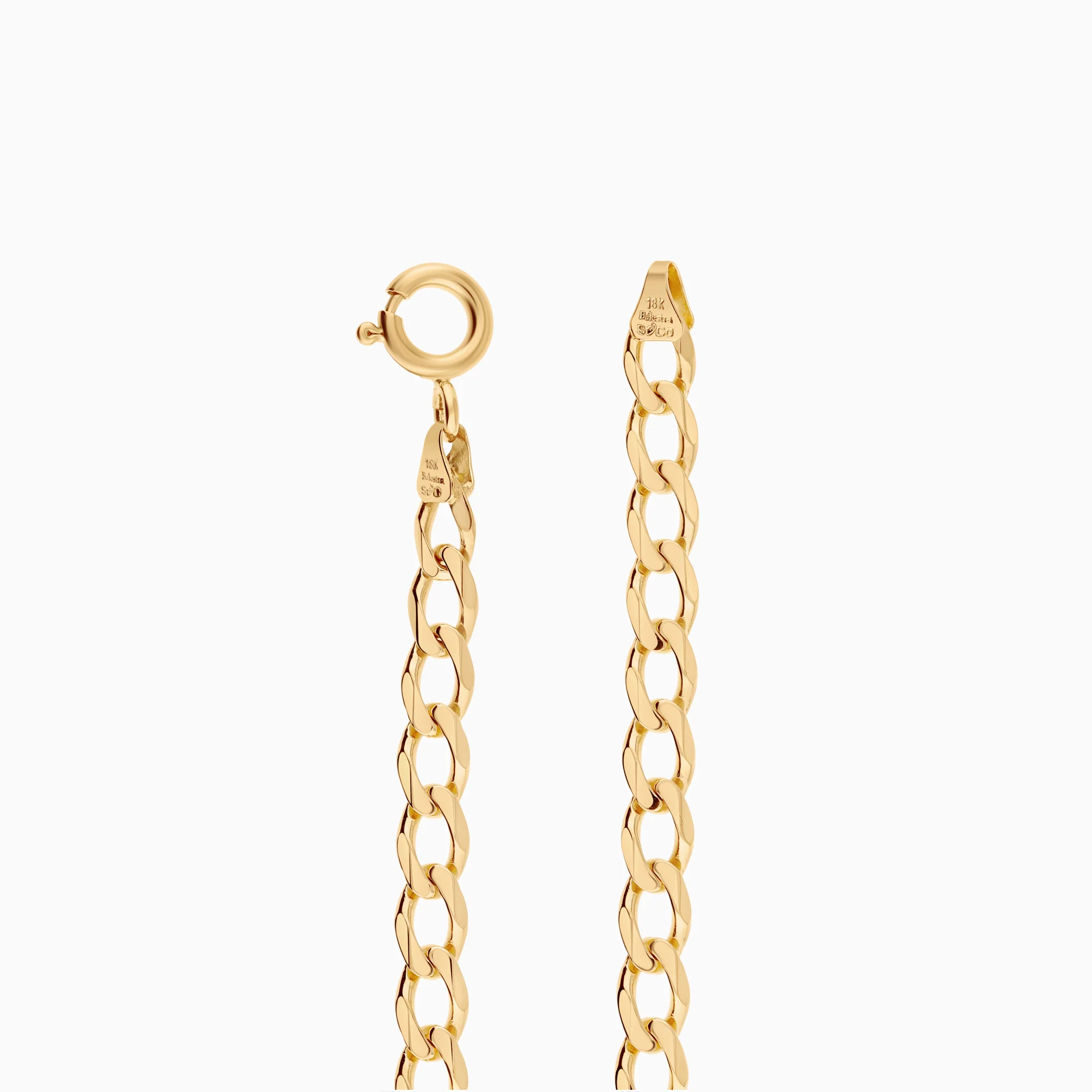 Curb chain bracelet 6.14g 18K gold - Image 2