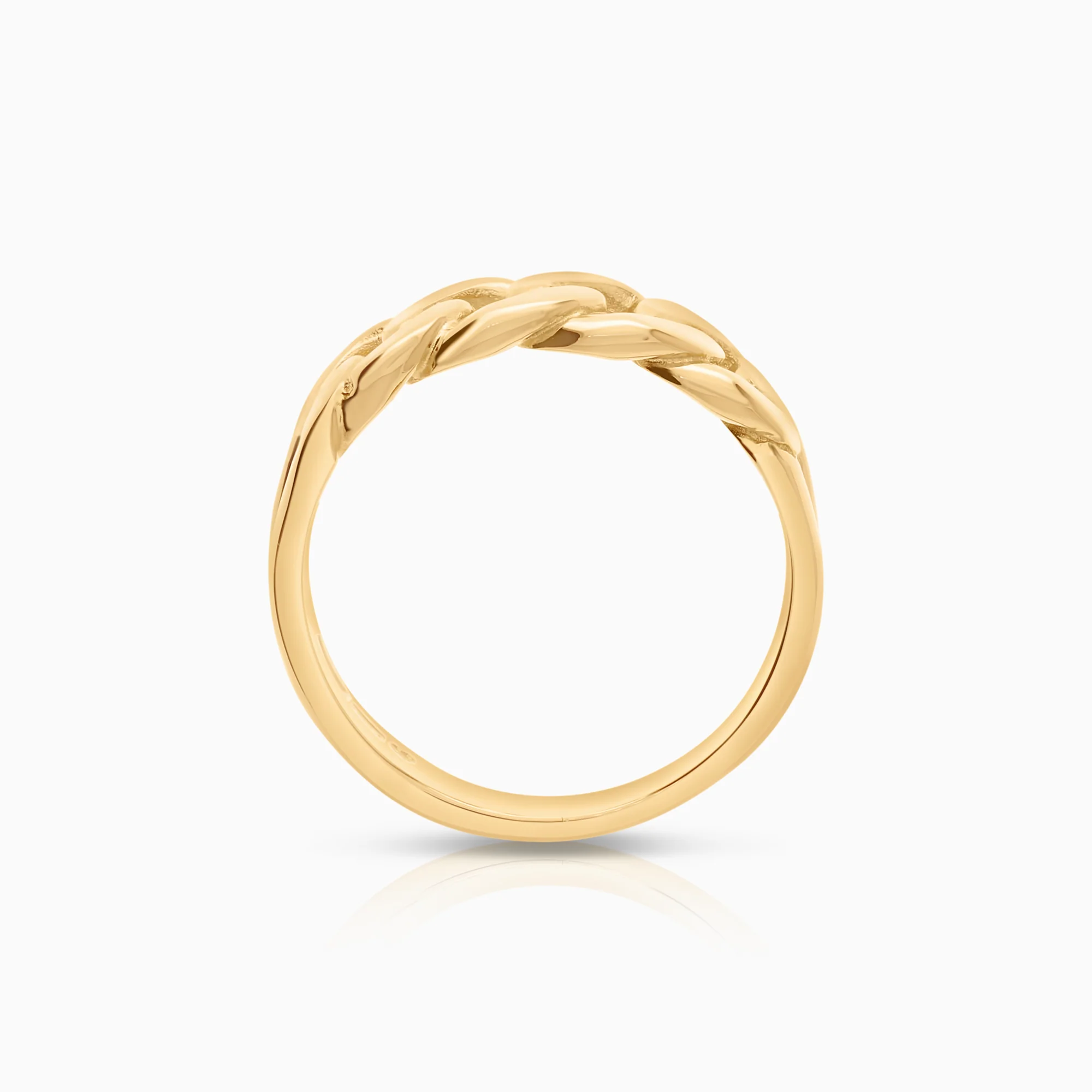 Curb ring 5.50g 18K gold - Image 2