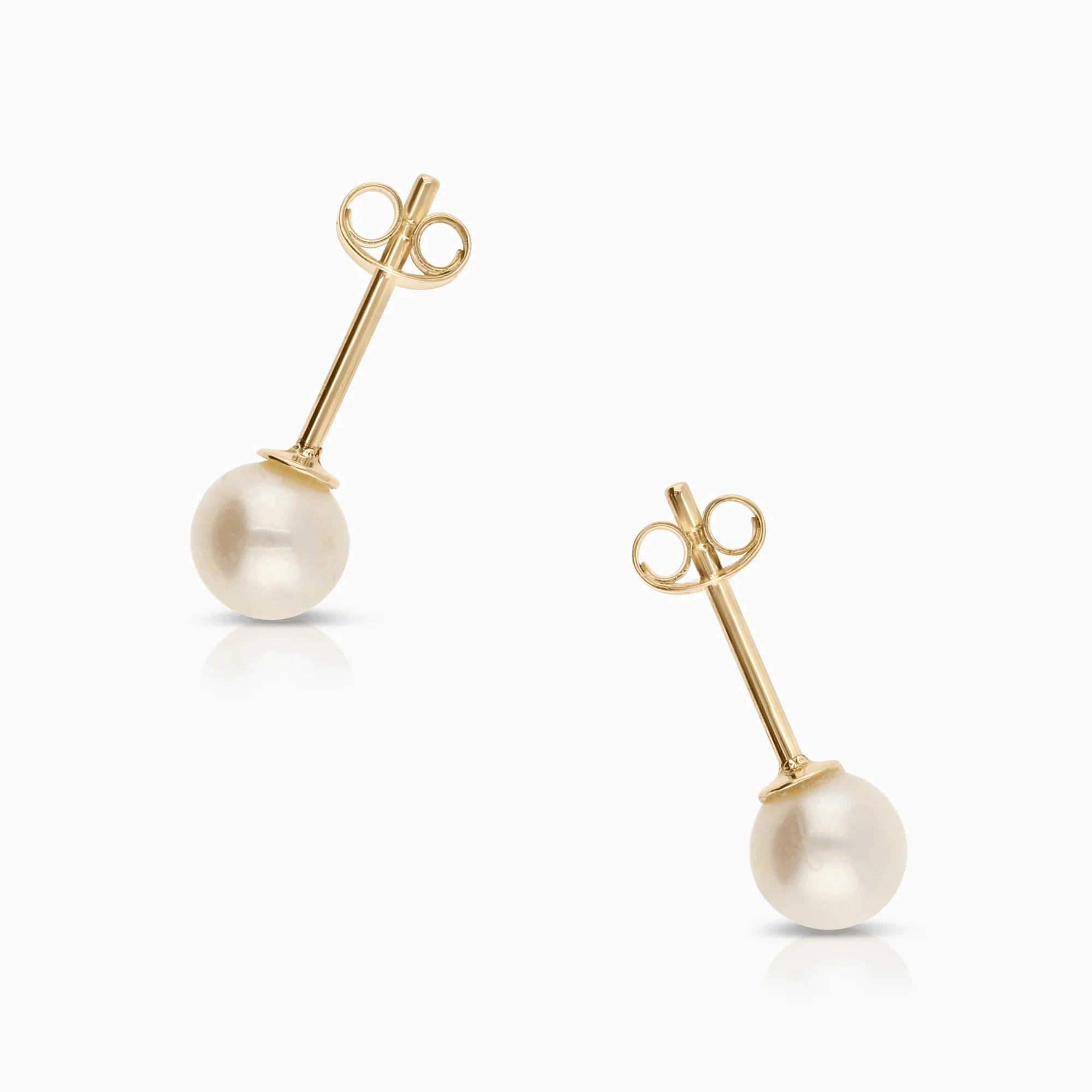 Pearl earrings 1.0g 18K gold - Image 2