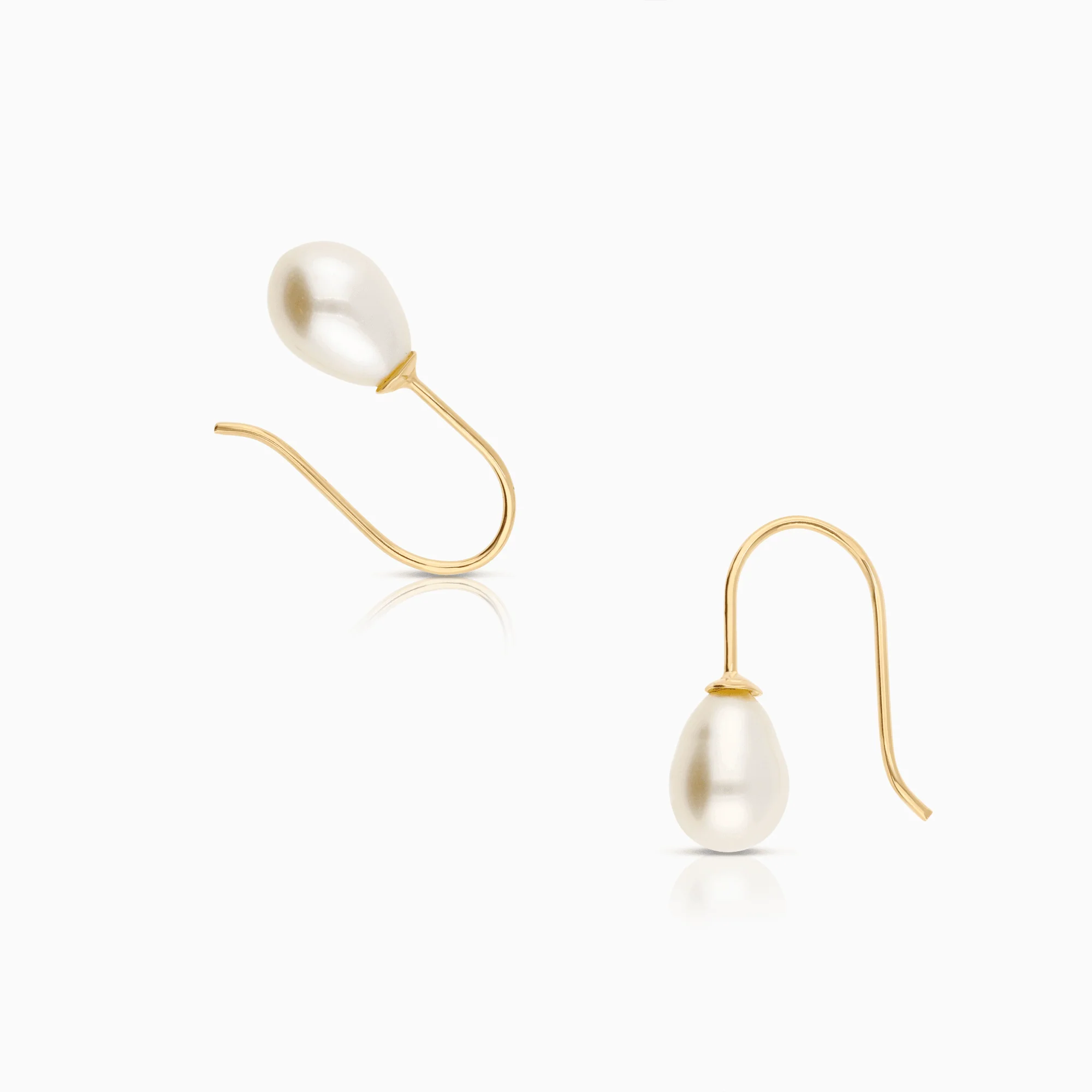 Pearl earrings 1.60g 18K gold - Image 2
