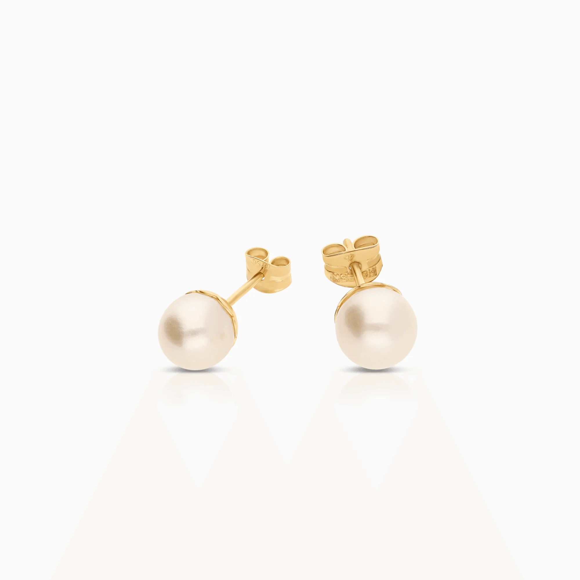 Pearl earrings 1.75g 18K gold - Image 2