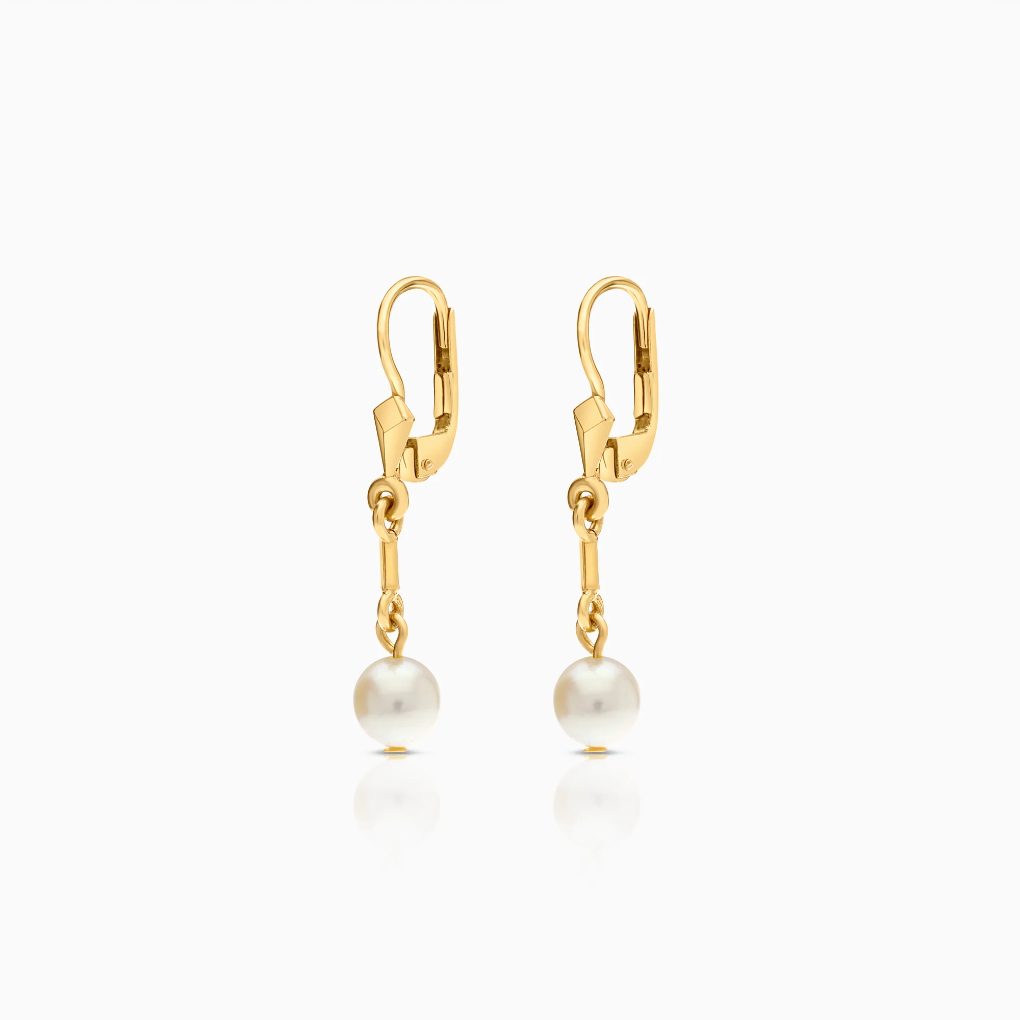 Pearl earrings 1.89g 18K gold