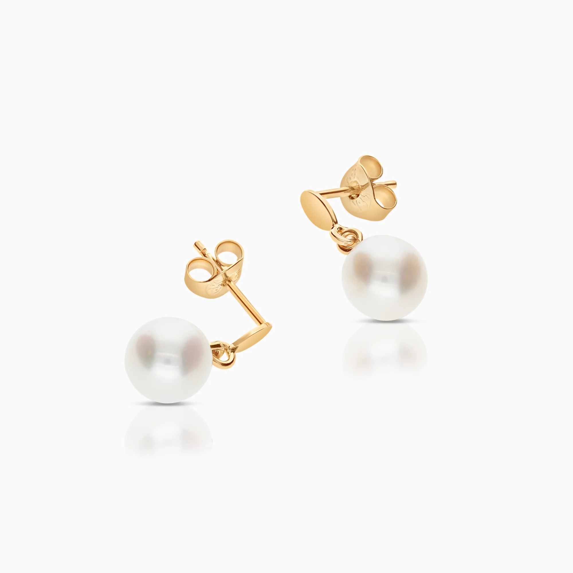 Pearl Earrings 2.05g 18K Gold - Image 2