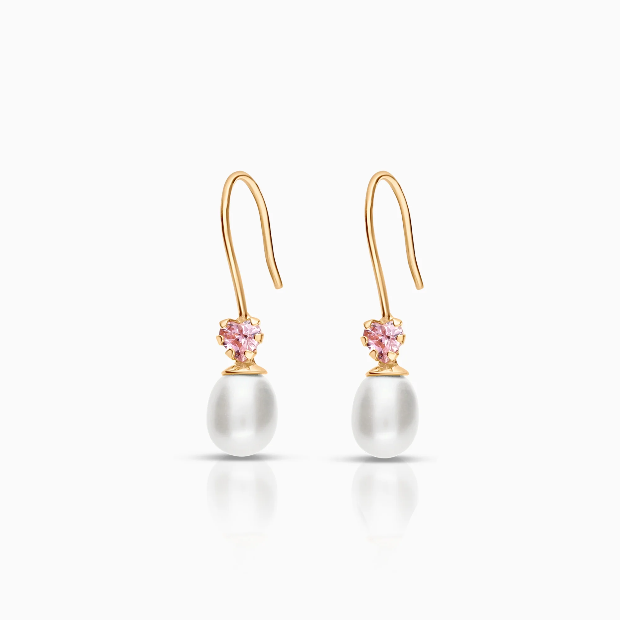 Pearl earrings cultured freshwater pearls 0.89g 18K gold