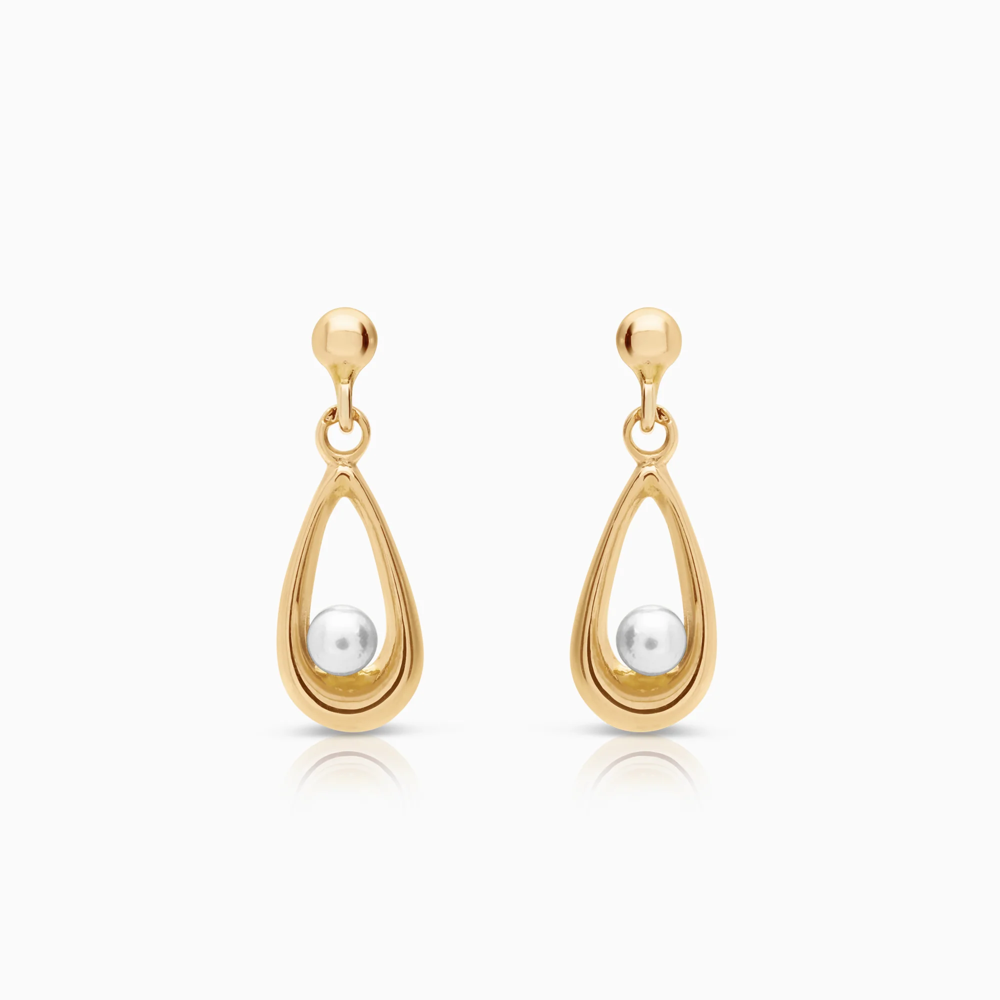 Pearl earrings cultured freshwater pearls 1.63g 18K gold