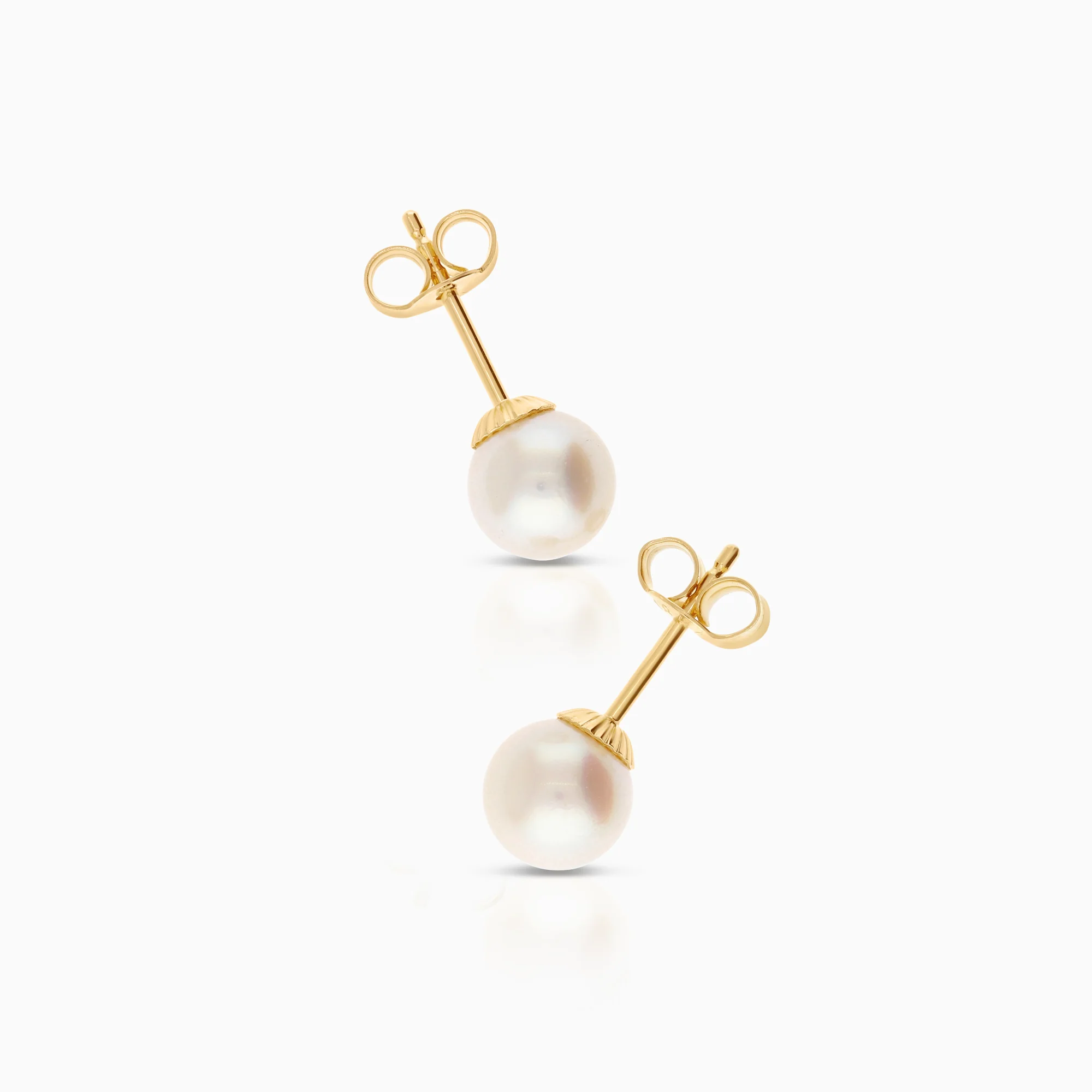 Pearl earrings cultured freshwater pearls 1.79g 18K gold - Image 2