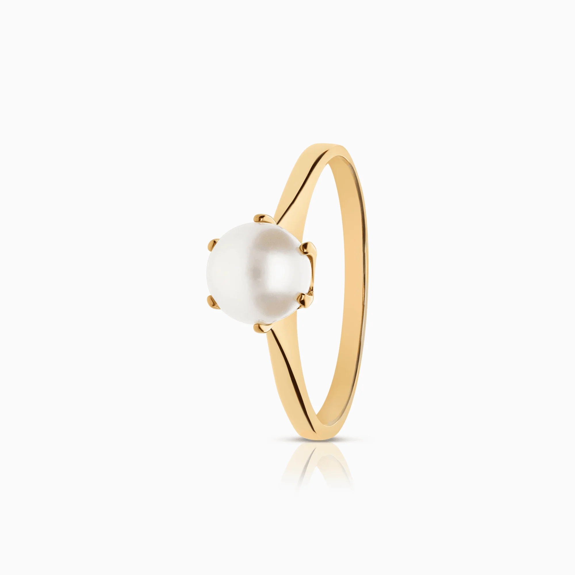 Gold ring with pearl 2.06g 18K gold