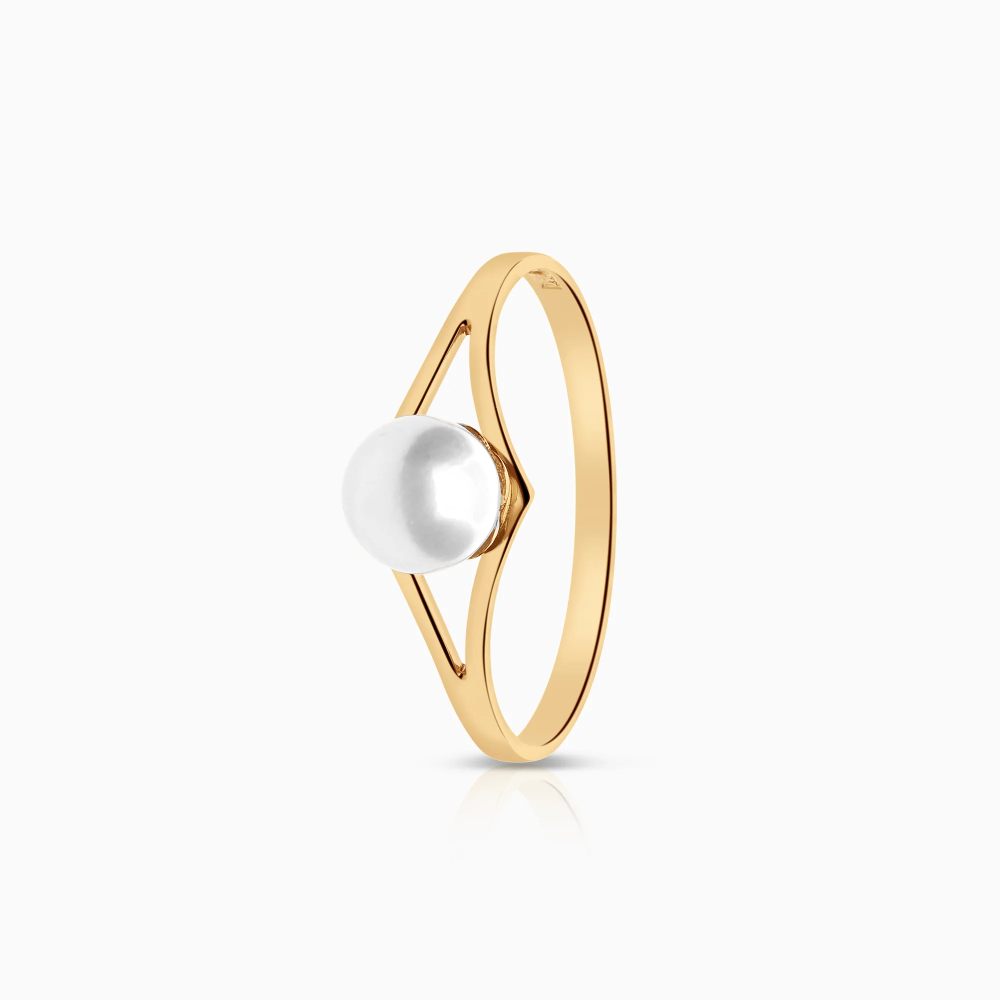 Pearl ring cultured saltwater pearl 1.65g 18K gold