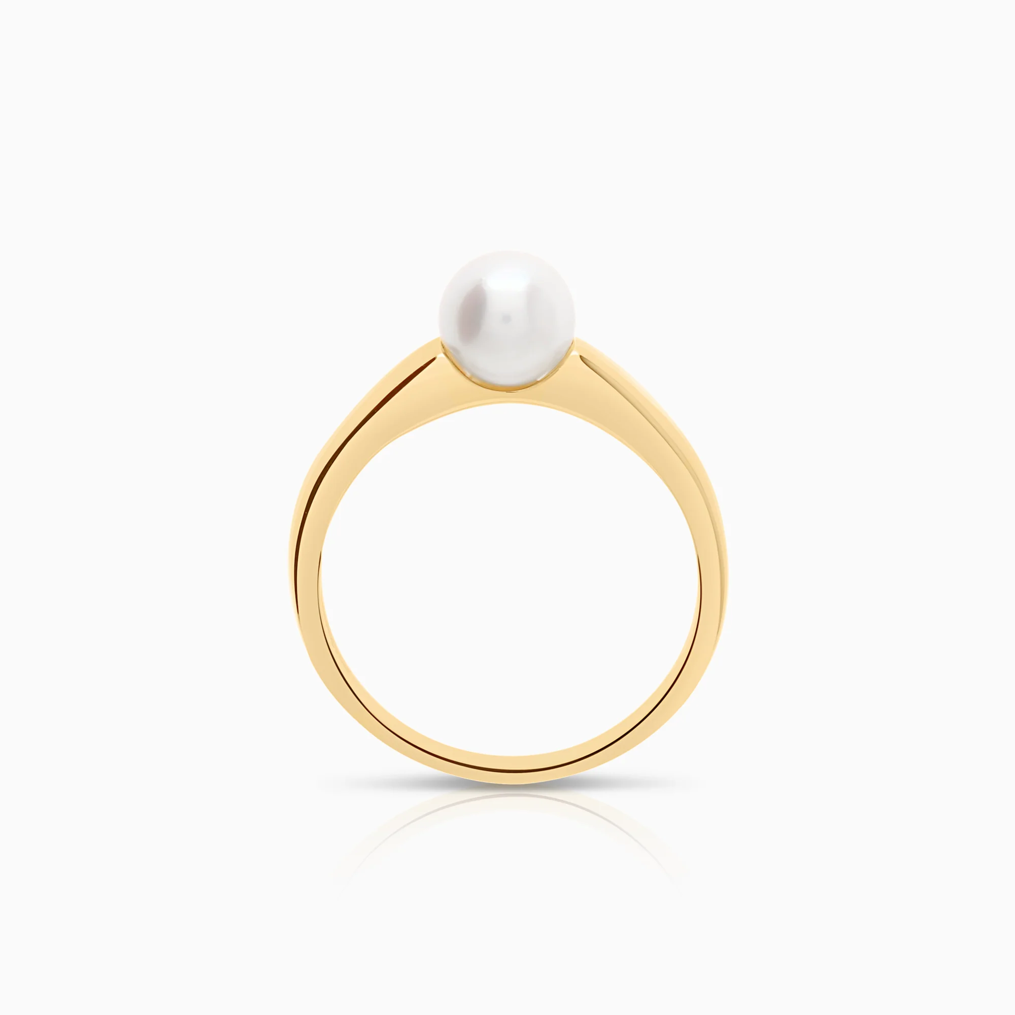 Pearl ring cultured saltwater pearl 2.96g 18K gold - Image 2