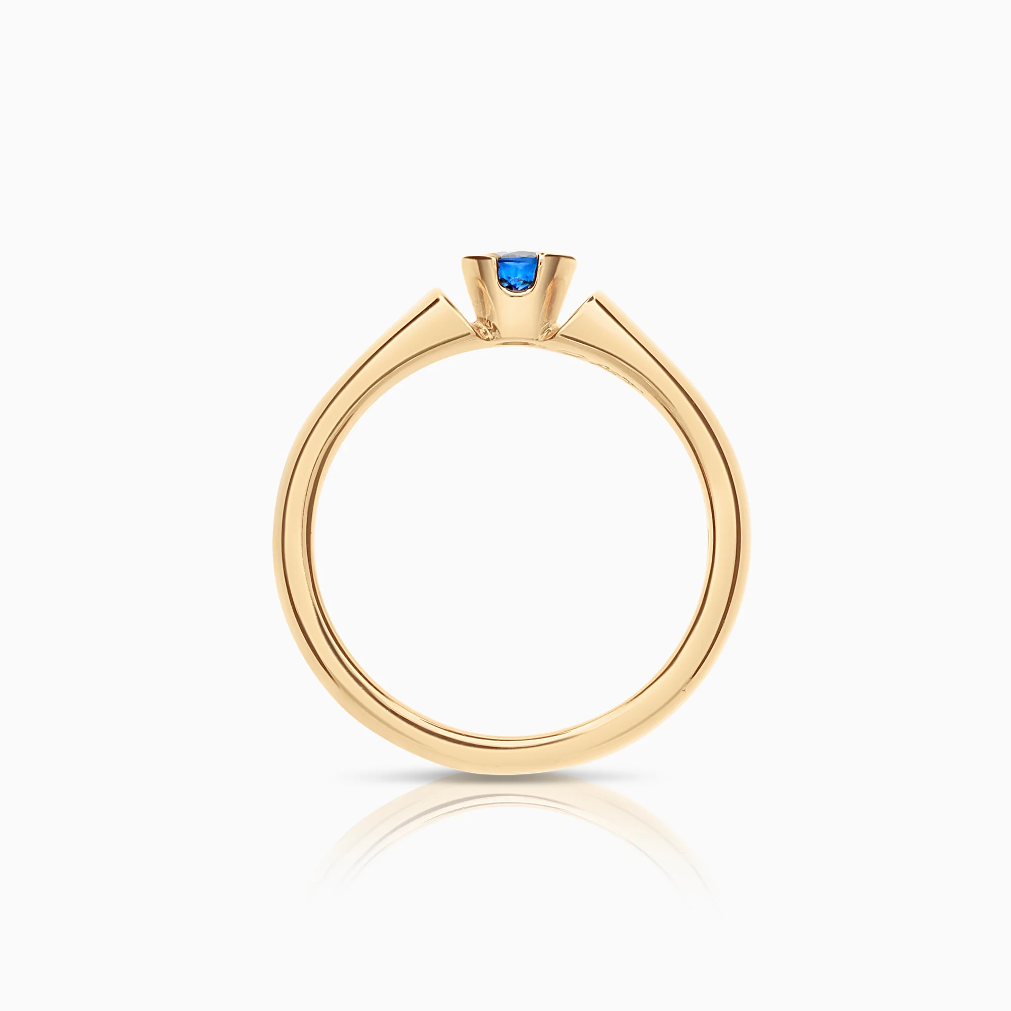 Gold ring with sapphire 4.98g 18K gold - Image 2