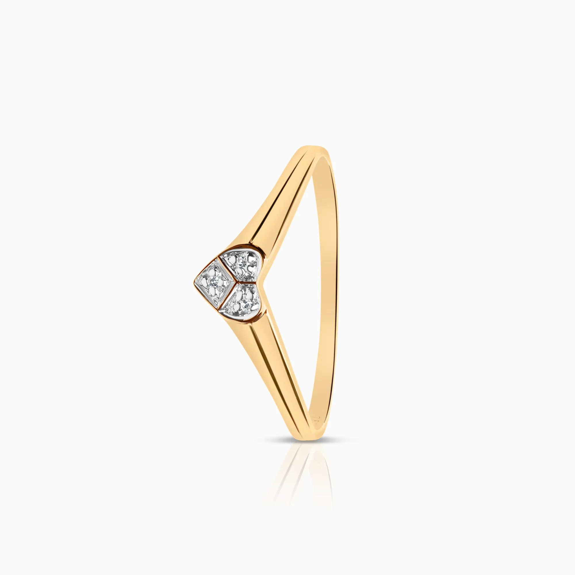 Heart ring 1.20g 18K gold