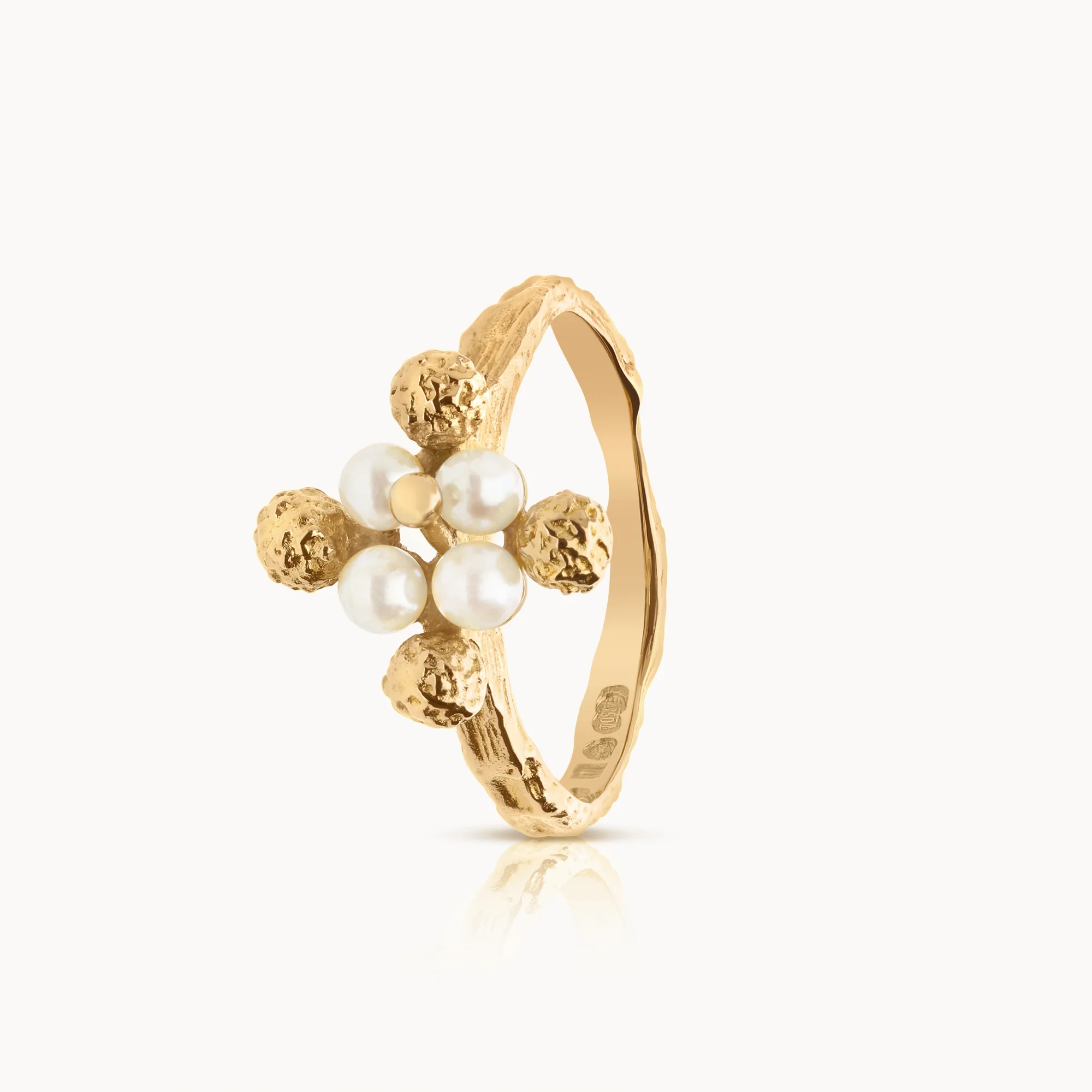 Ring, Lapponia cultured pearls 4.85g 18K gold