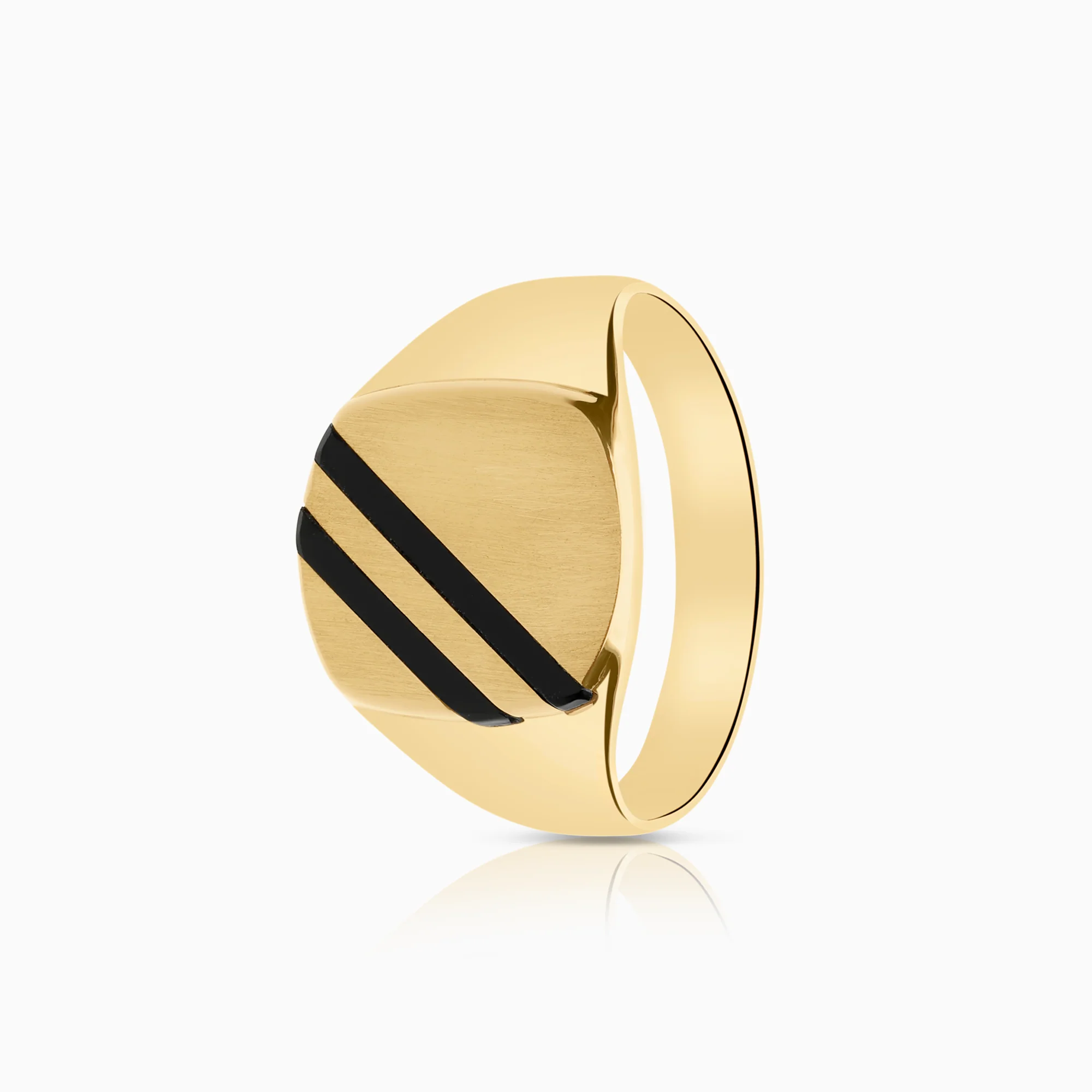 Ring onyx 4.90g 18K gold