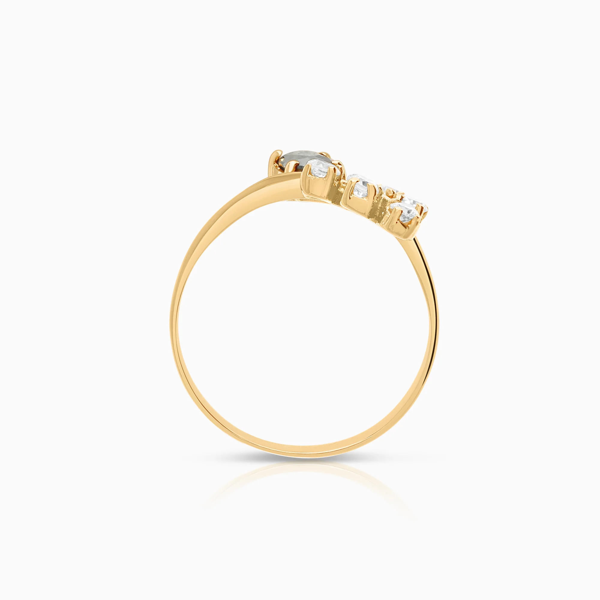 Gemstone ring with sapphire 2.58g 18K gold - Image 2