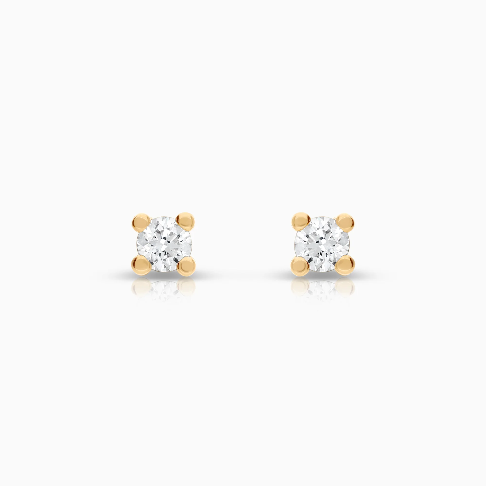 Sandberg solitaire earrings 0.40ct 18K gold