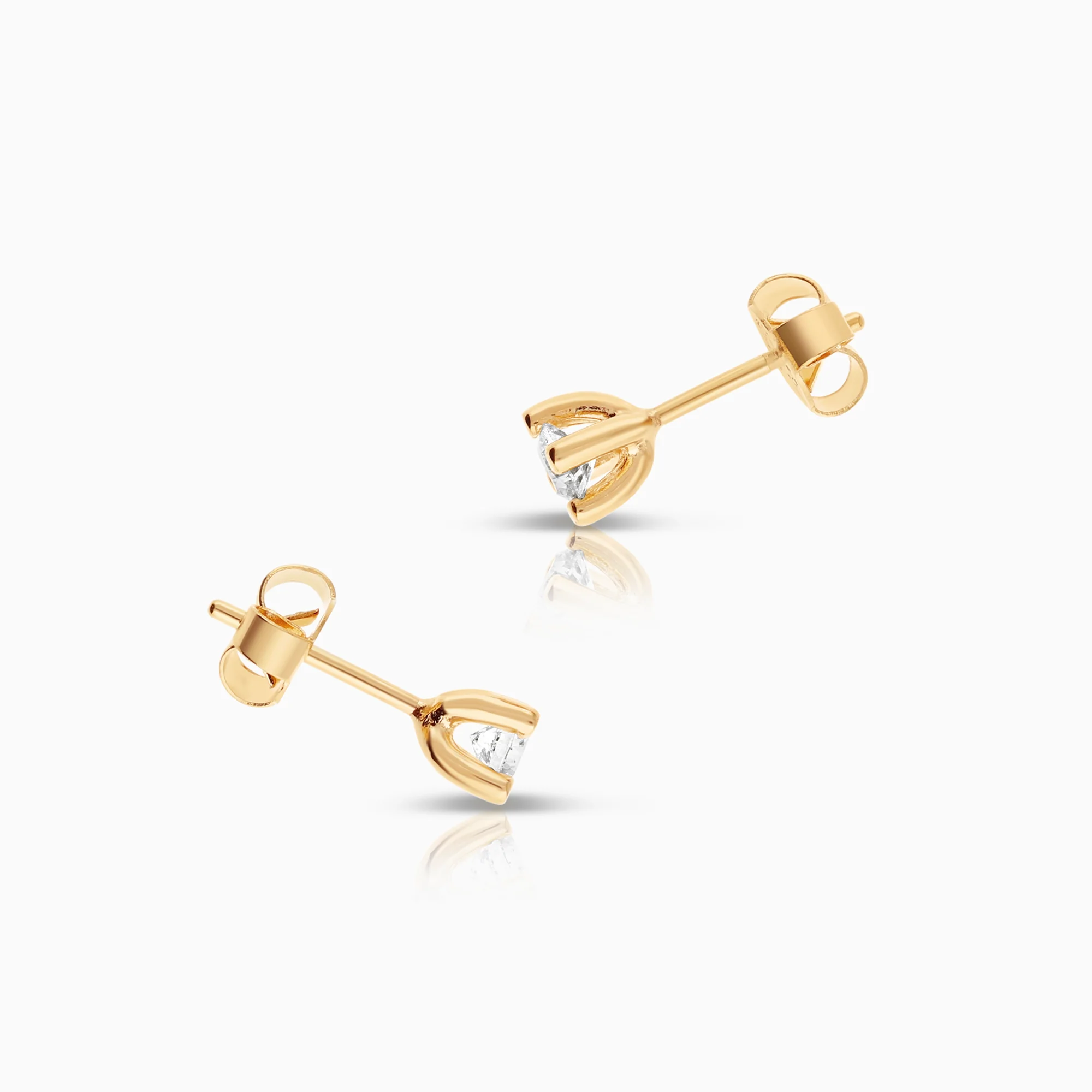 Sandberg solitaire earrings 0.40ct 18K gold - Image 2