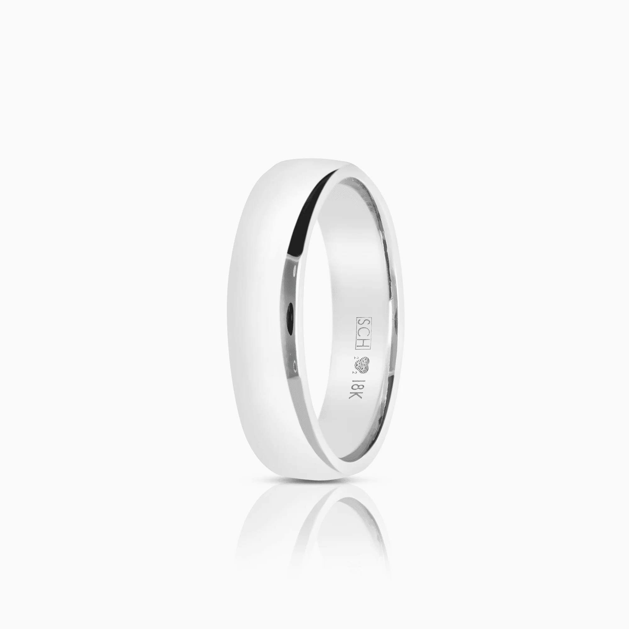 Schalins plain gold ring 5.80g 18K white gold